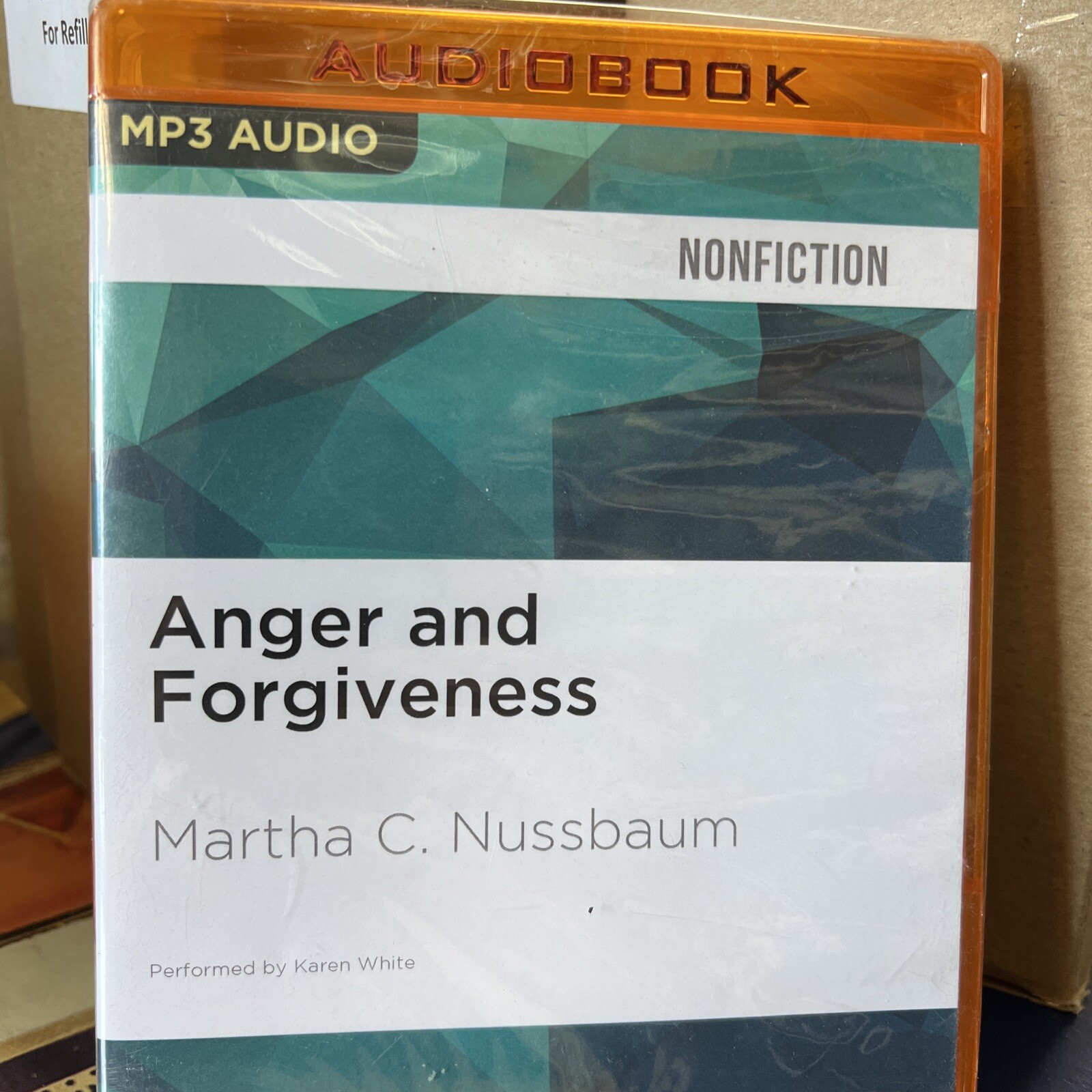Anger and Forgiveness — Martha C Nussbaum, Audiobook MP3 CD Karen White NEW! BN