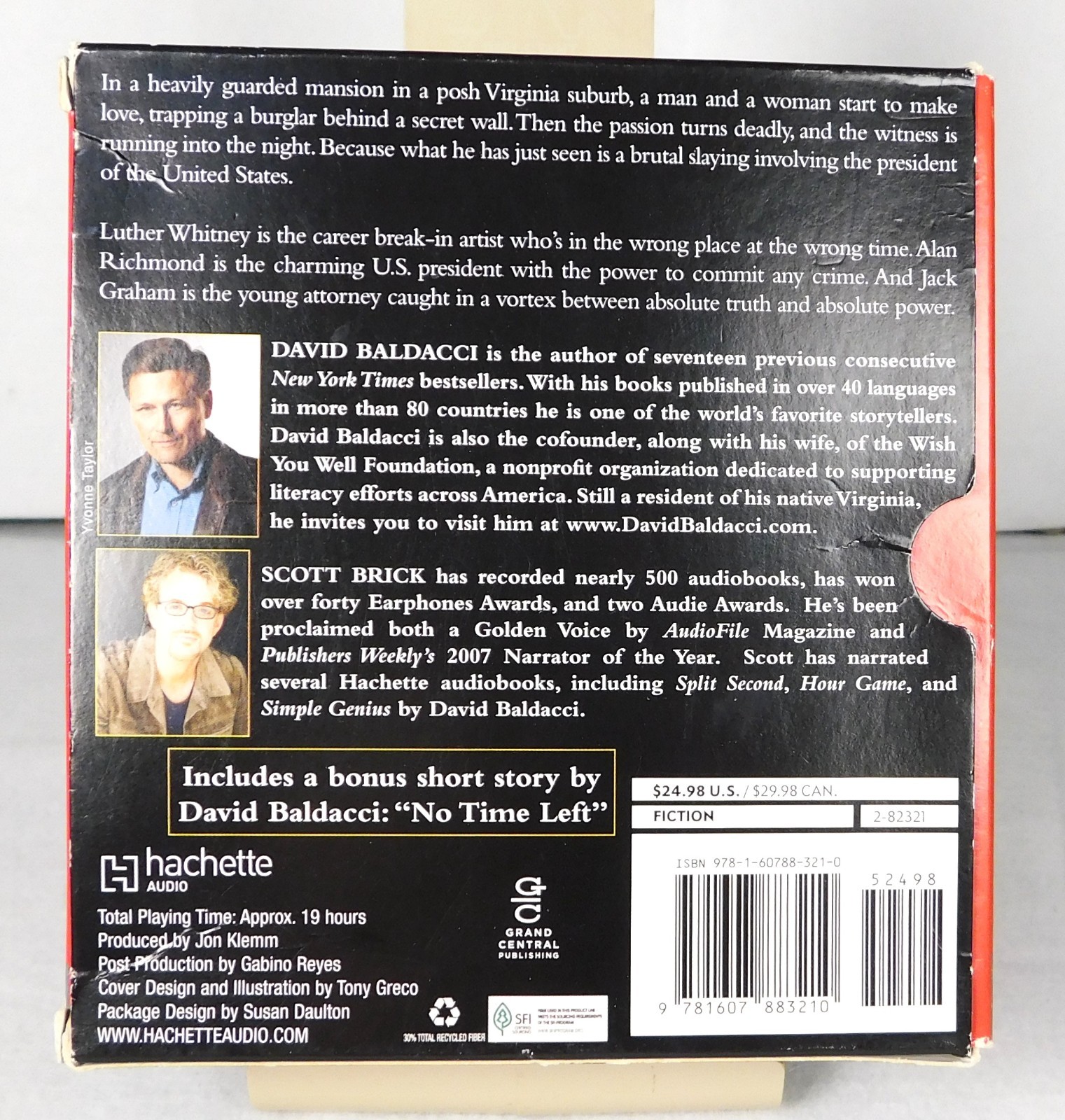 Absolute Power by David Baldacci 1996 Audiobook 17 CDs/19Hrs + Short Story