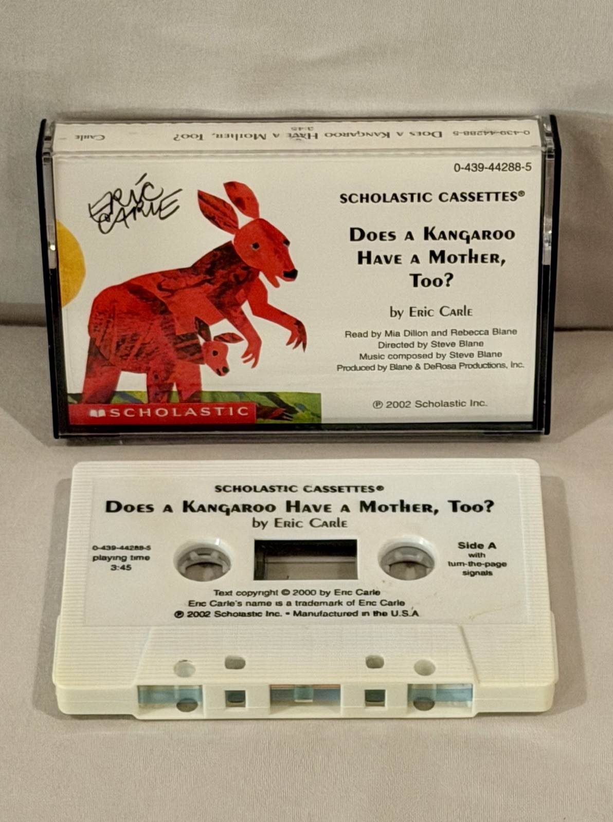 2002 Scholastic Cassette Does a Kangaroo Have a Mother, Too? by Eric Carle