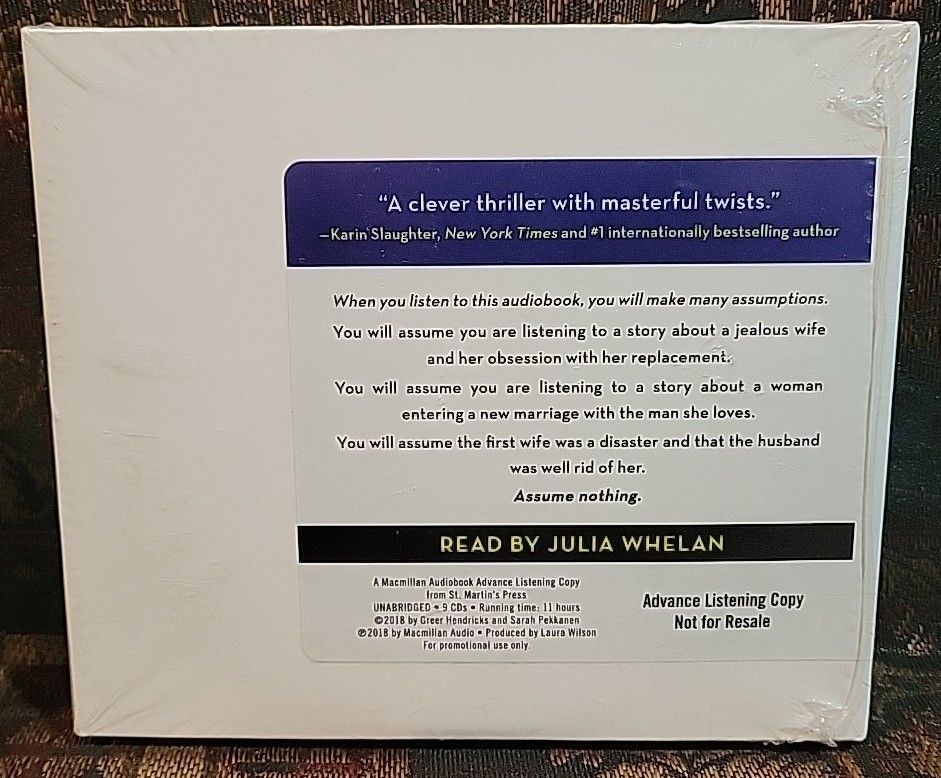 The Wife Between Us: A Novel (Advance Listening Copy)(Audiobook, 2018) NEW