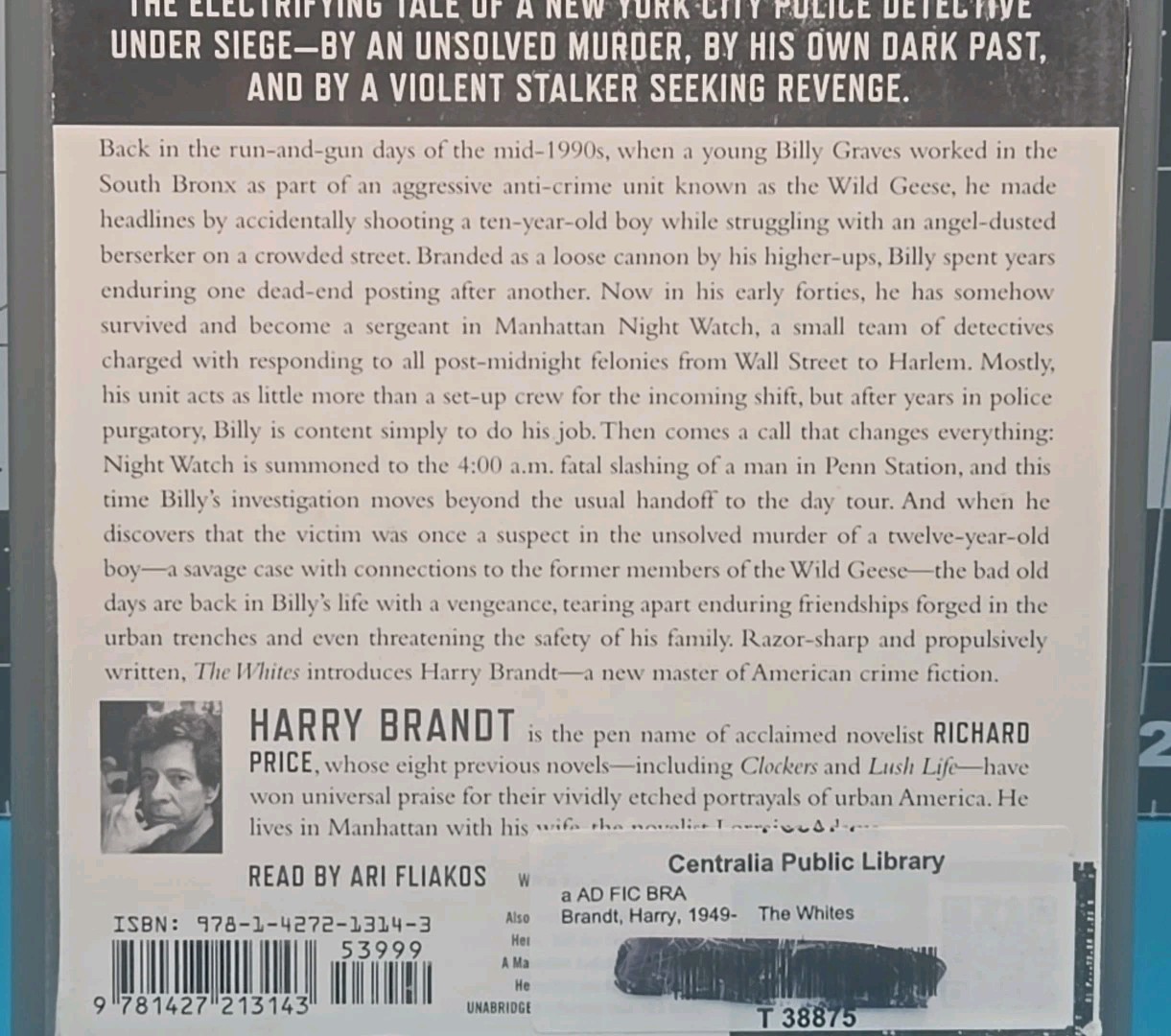 The white’s — Richard Price- unabridged- 9 cds Audiobook Ex Library