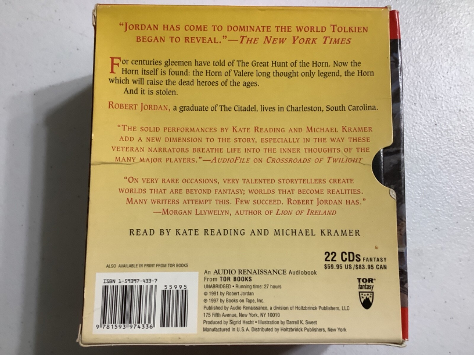 THE GREAT HUNT by Robert Jordan Book 2 of Wheel of Time Series Audio Book 22 CDs