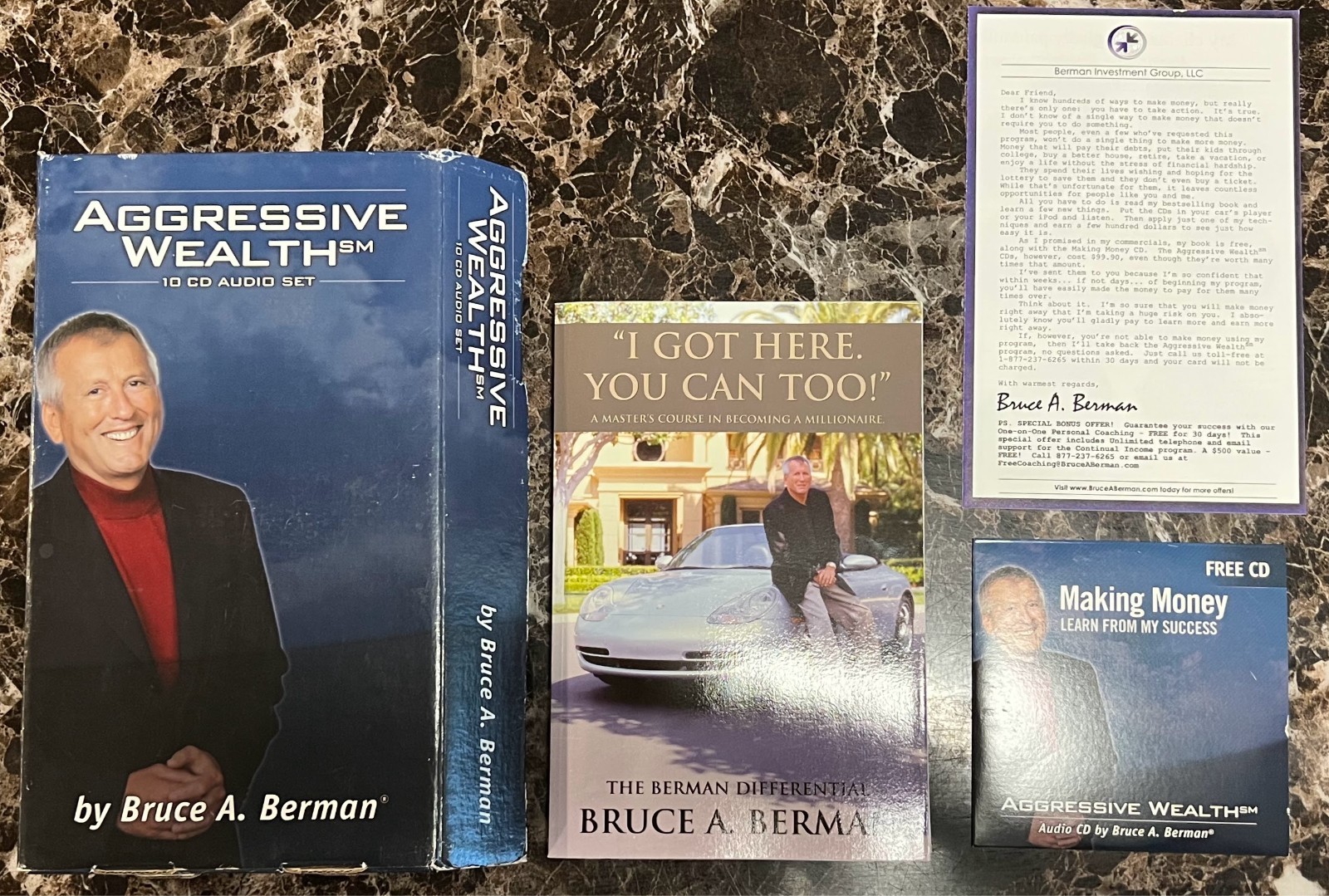 Aggressive Wealth 10 CD Audio Set Bruce A. Berman with Extra CD — Good