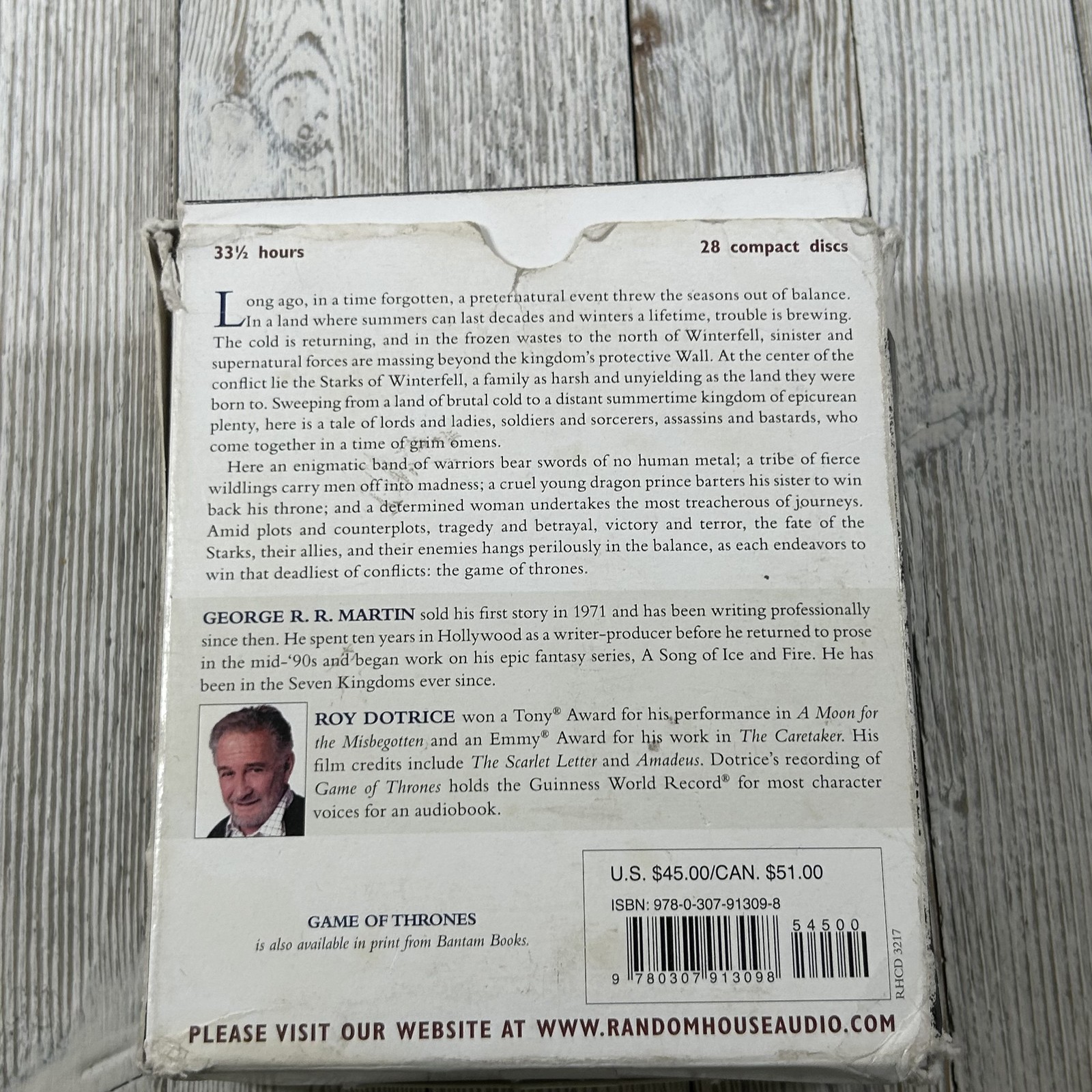 George R.R. Martin — Game of Thrones Audiobook CD Unabridged Roy Dotrice Box Set