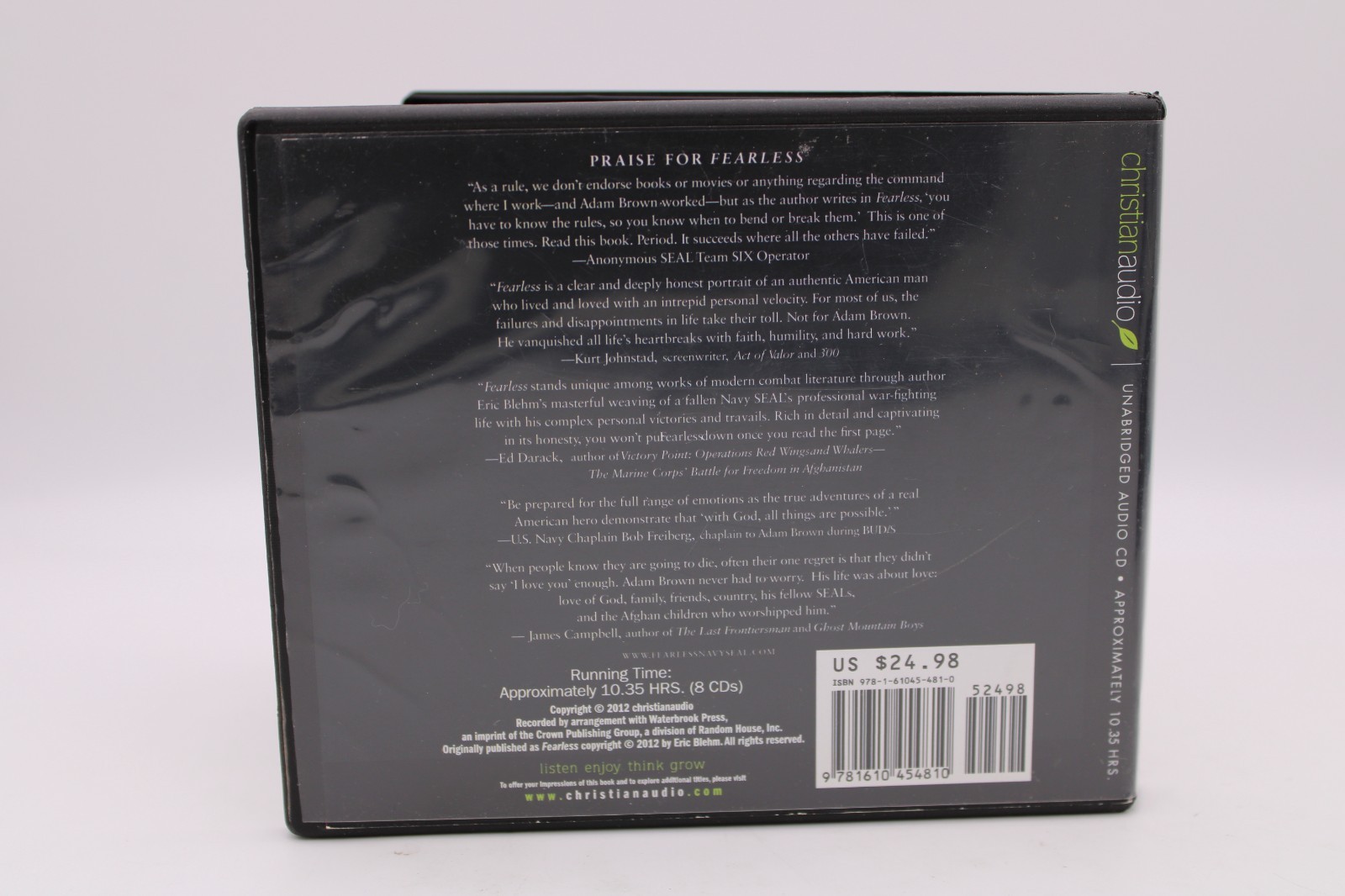 Fearless Audiobook The Undaunted Courage & Ultimate Sacrifice Navy Seal Team Six