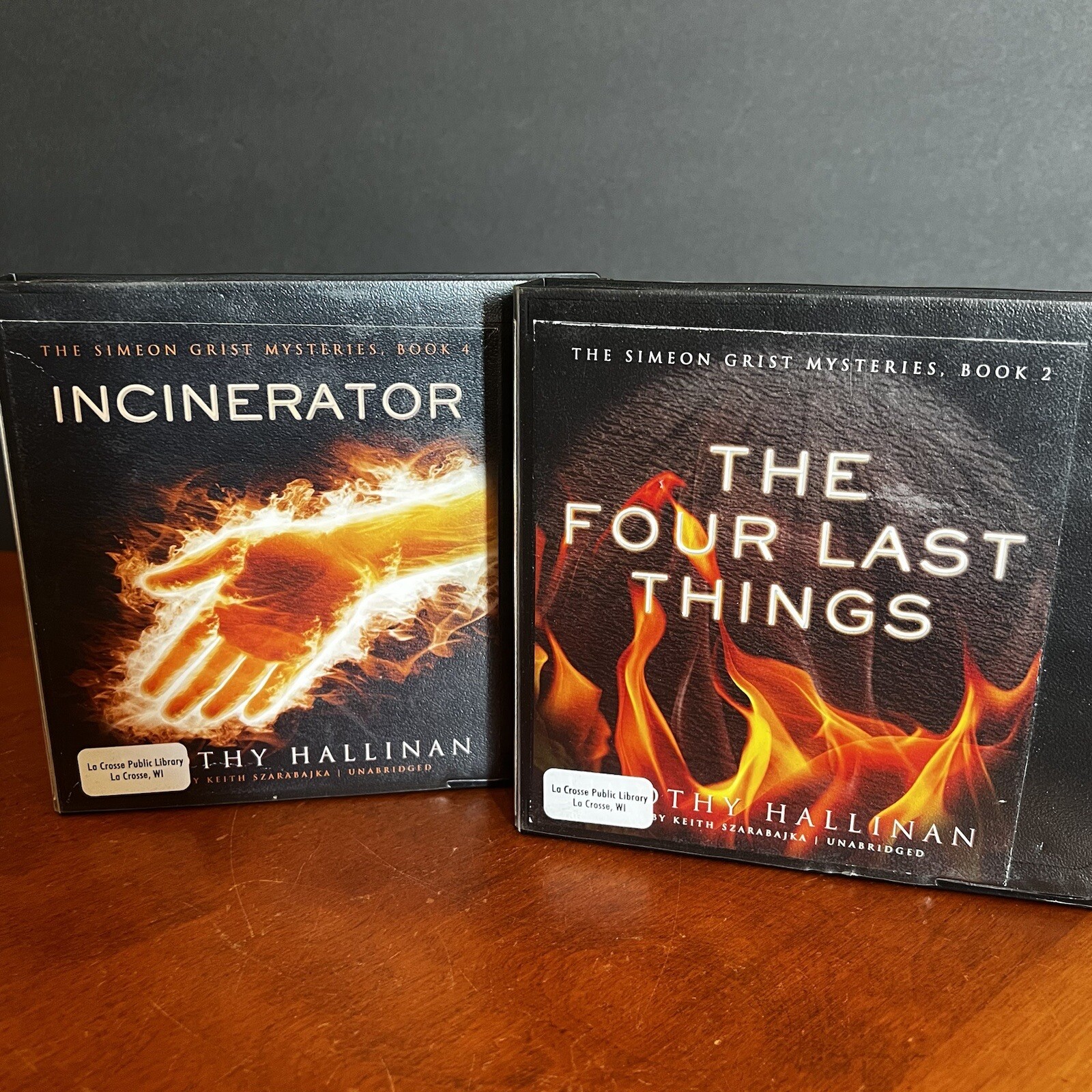 Lot: 2 Timothy Hallinan Audio Book CD Set The Four Last Things Incinerator