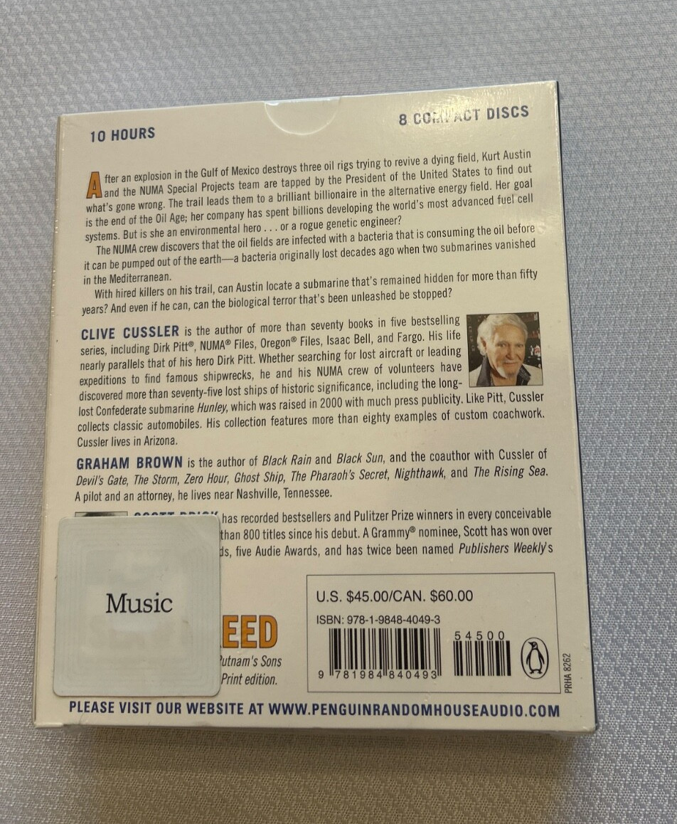 Sea of Greed (The NUMA Files Audiobook) NEW/SEALED