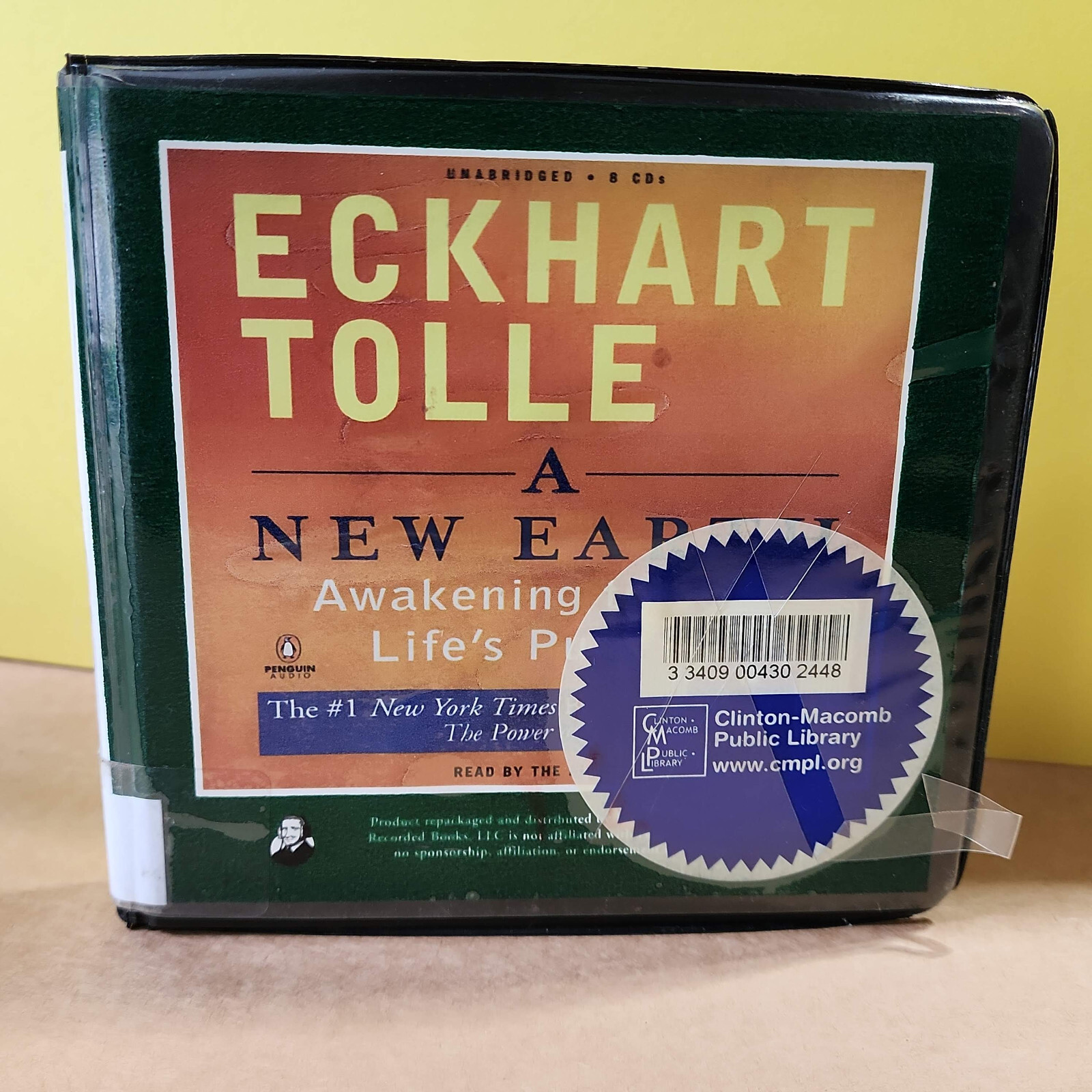 A New Earth Eckhart Tolle 8 CD Unabridged Audiobook Awakening Your Life Purpose