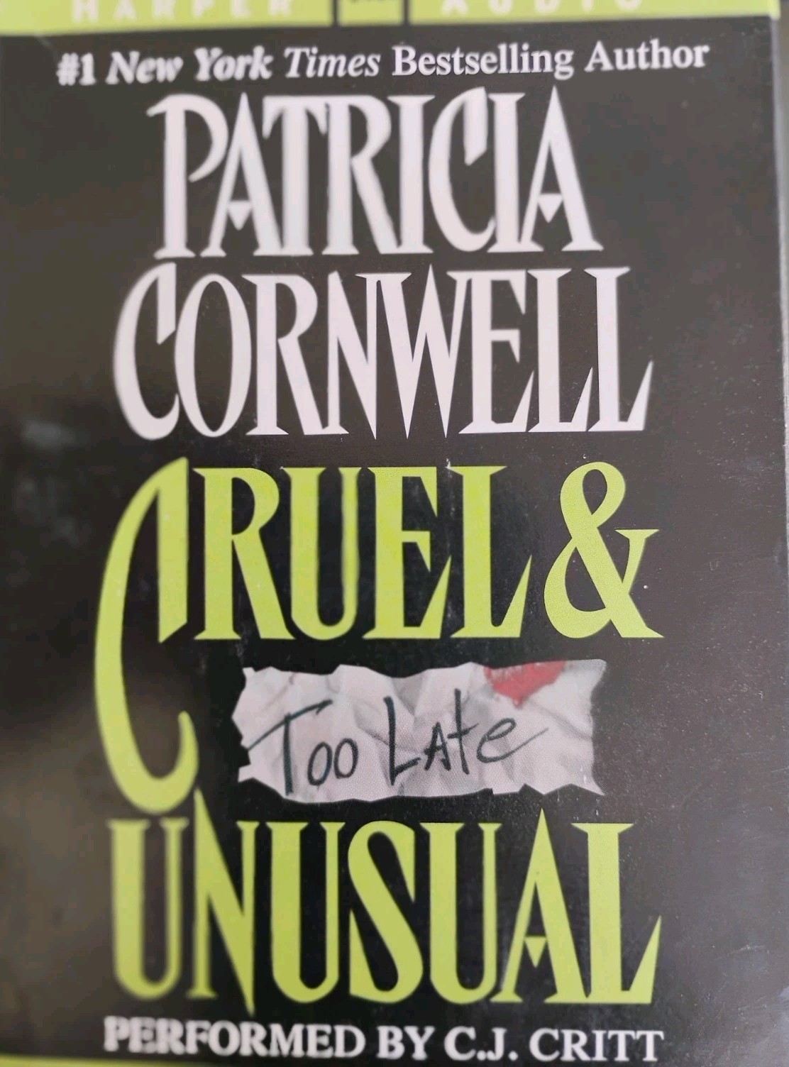 Cruel and Unusual by Patricia Cornwell 8 Audio Cassette Tapes 12 Hours