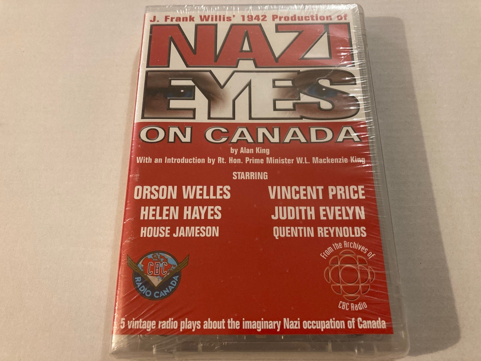 Nazi Eyes On Canada Rare Audio Cassette Set CBC OTR WWII Radio Plays, New Sealed