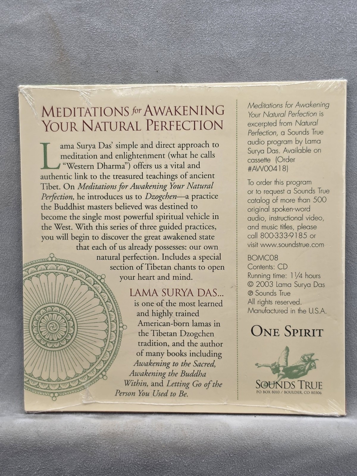 Lama Surya Das Audiobook CD Meditations For Awakening Your Natural Perfection