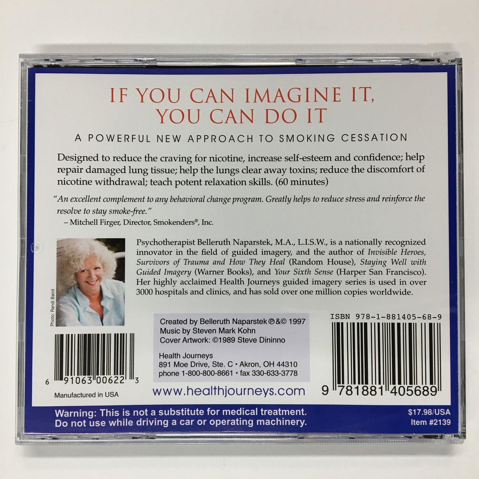 A Meditation to Help You Stop Smoking — Belleruth Naparstek (CD) Health Journeys
