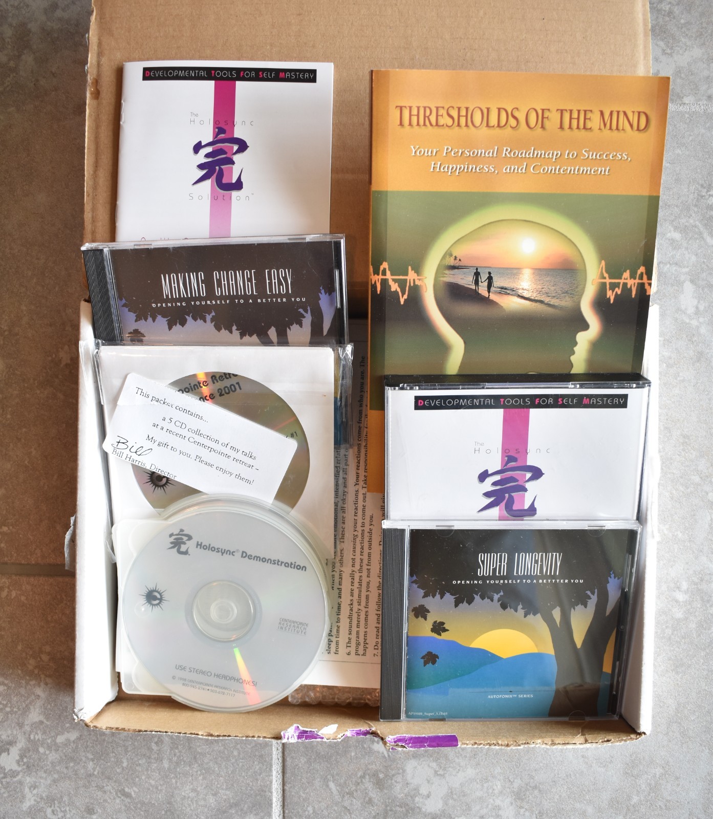 Holosync Bundle; 12 CDs, Book, Newsletters, Super Longevity, Making Change Easy+