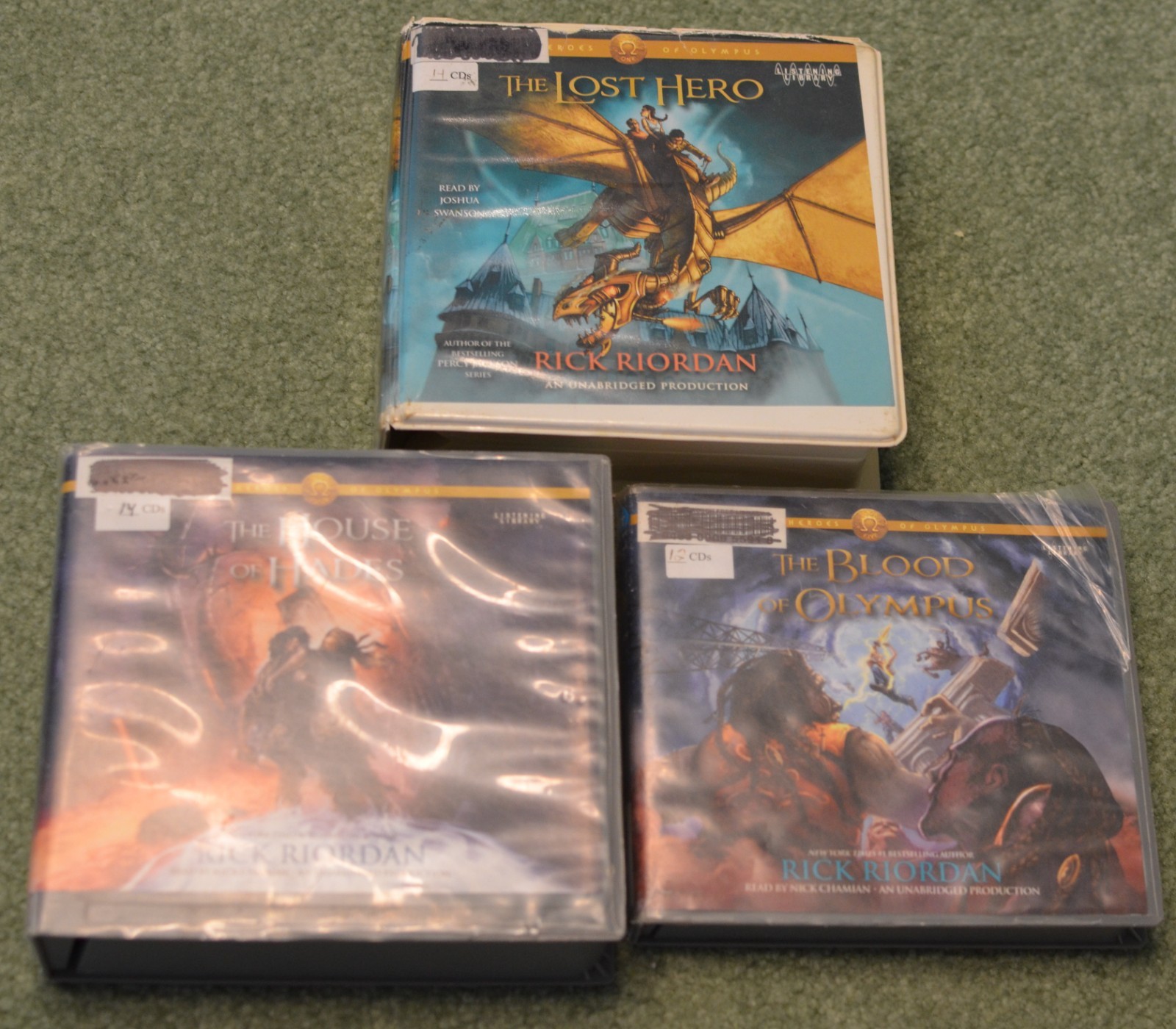 3 CD audiobook~Children~Riordan~Heroes of Olympus~Lost~House Hades~Bks #1 4 5