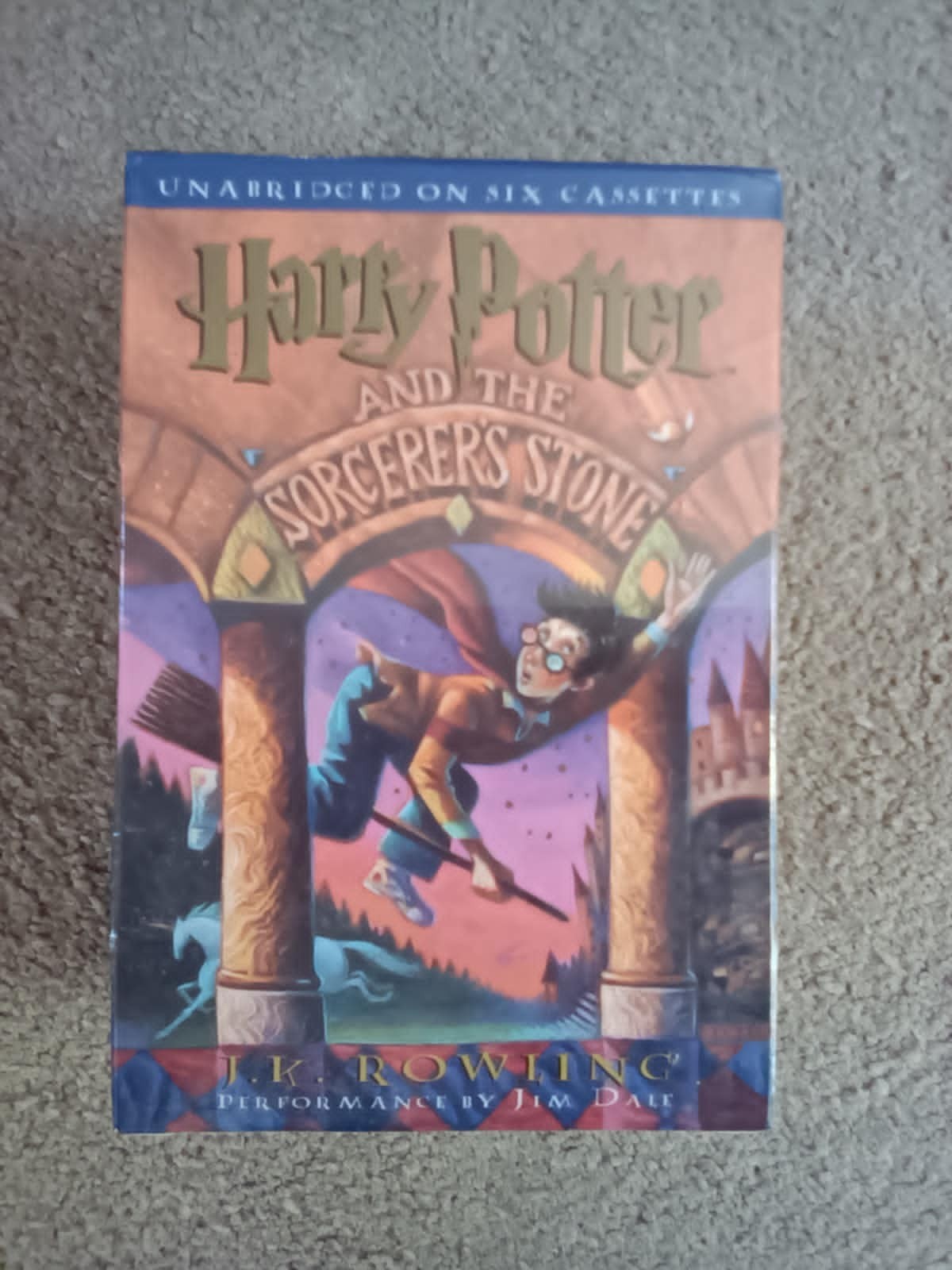 Harry Potter and the Sorcerer’s Stone Unabridged six cassette set Jim Dale audio