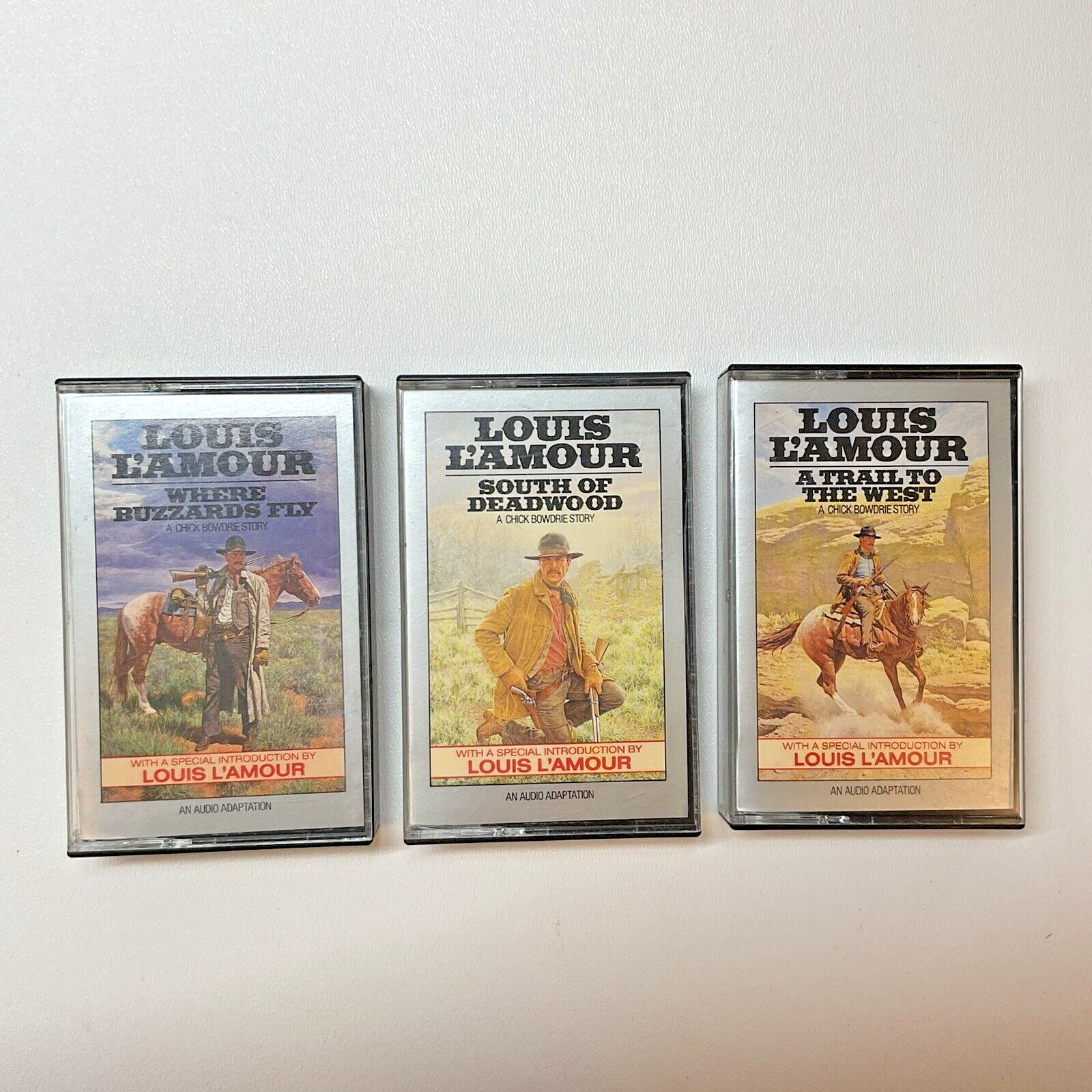 Louis L’amour Lot — Chick Bowdrie Audio Cassette Set 3 Books on Tape Deadwood..