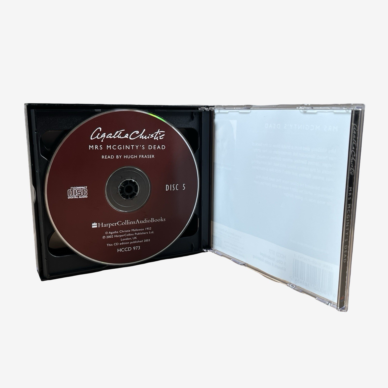 Agatha Christie Poirot CD Audio Book Mrs McGinty’s Dead Unabridged Hugh Fraser
