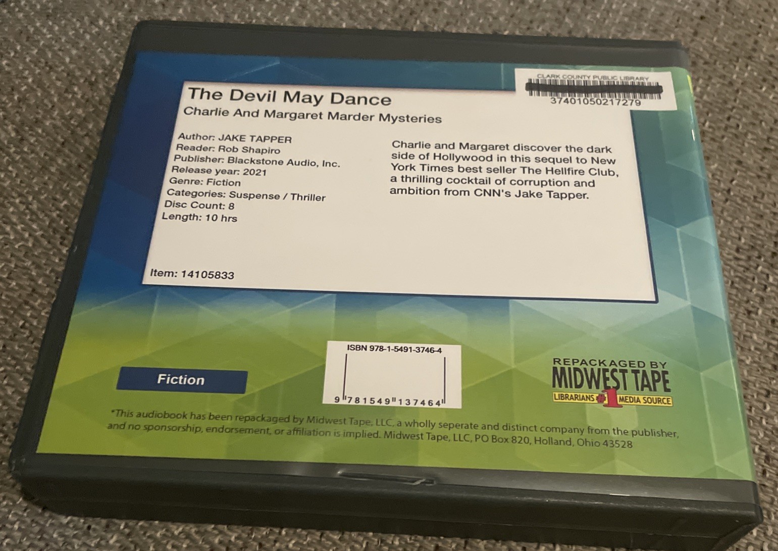 The Devil May Dance By Jake Tapper A Charlie & Margaret Marder Mysteries CD 2021