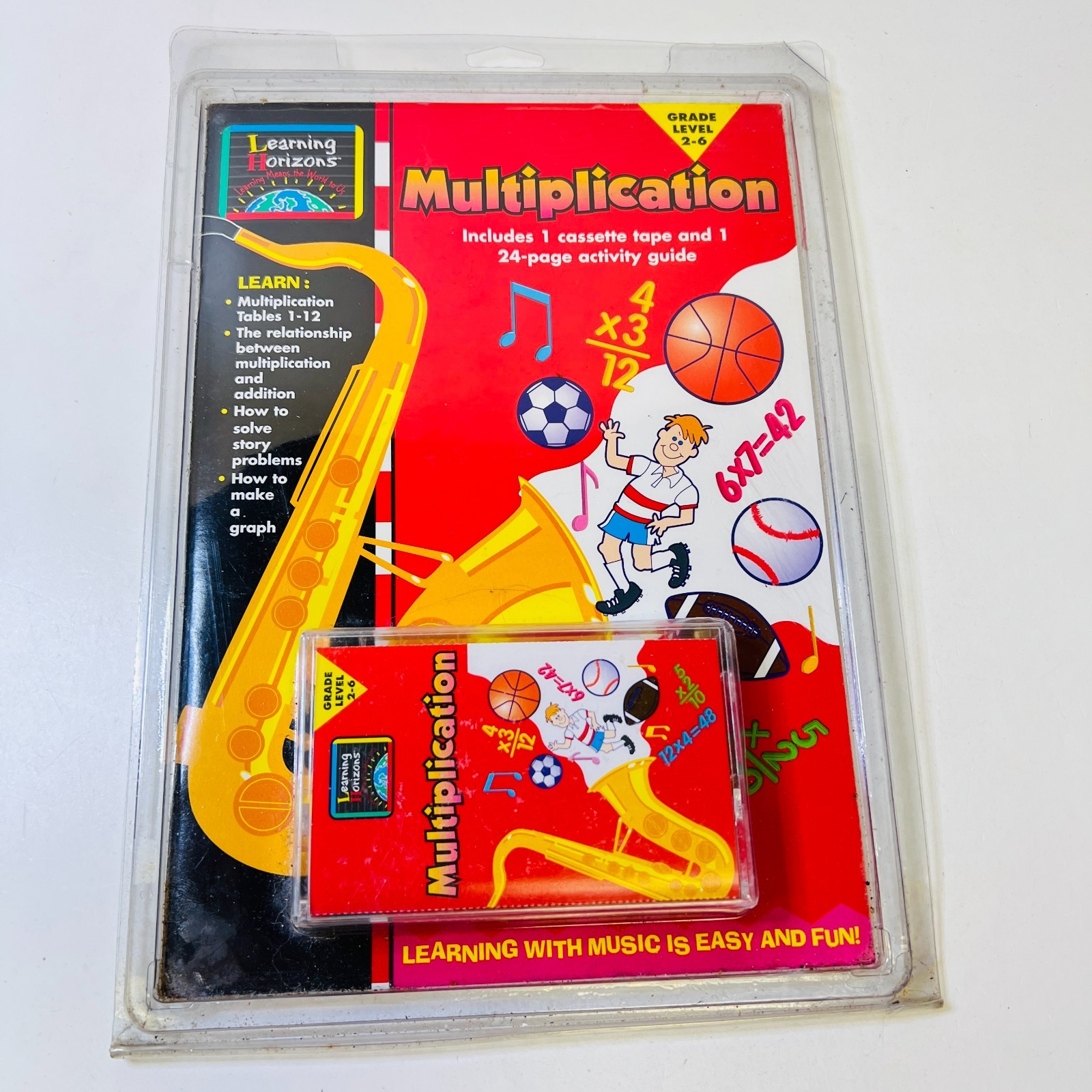 Learning Horizons Grade Level 2-6 Multiplication Cassette & Guide UNTESTED