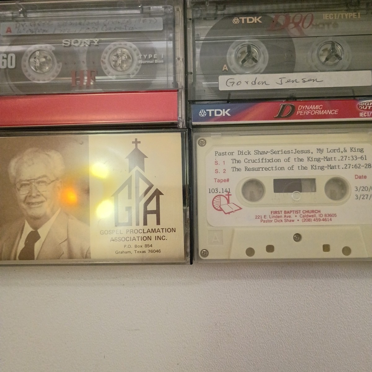 Lot 40 Christian Pastor Sermon Casettes Satan Ezekiel Zechariah Parables 1980s