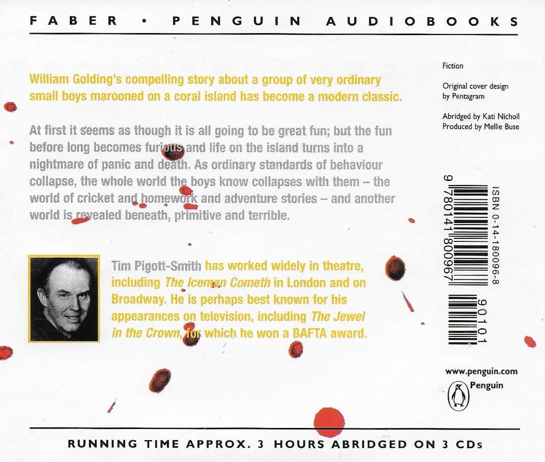 4 CHILDREN’S CD Audio books — Roald Dahl, Stig of the Dump, Lord of the Flies ..