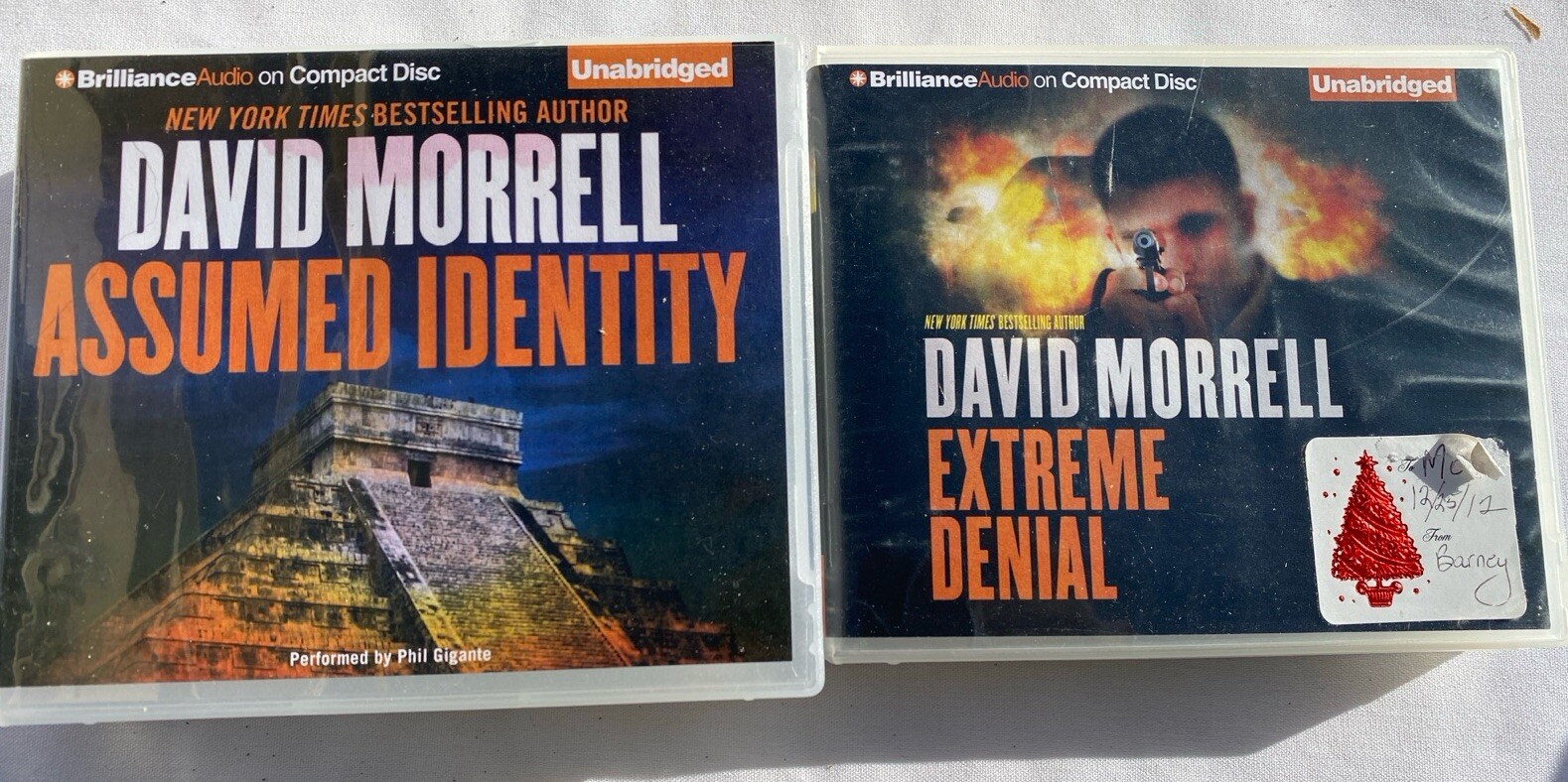 David Morrell 2 Audio Books Extreme Denial & Assumed Identity 26 Discs Total