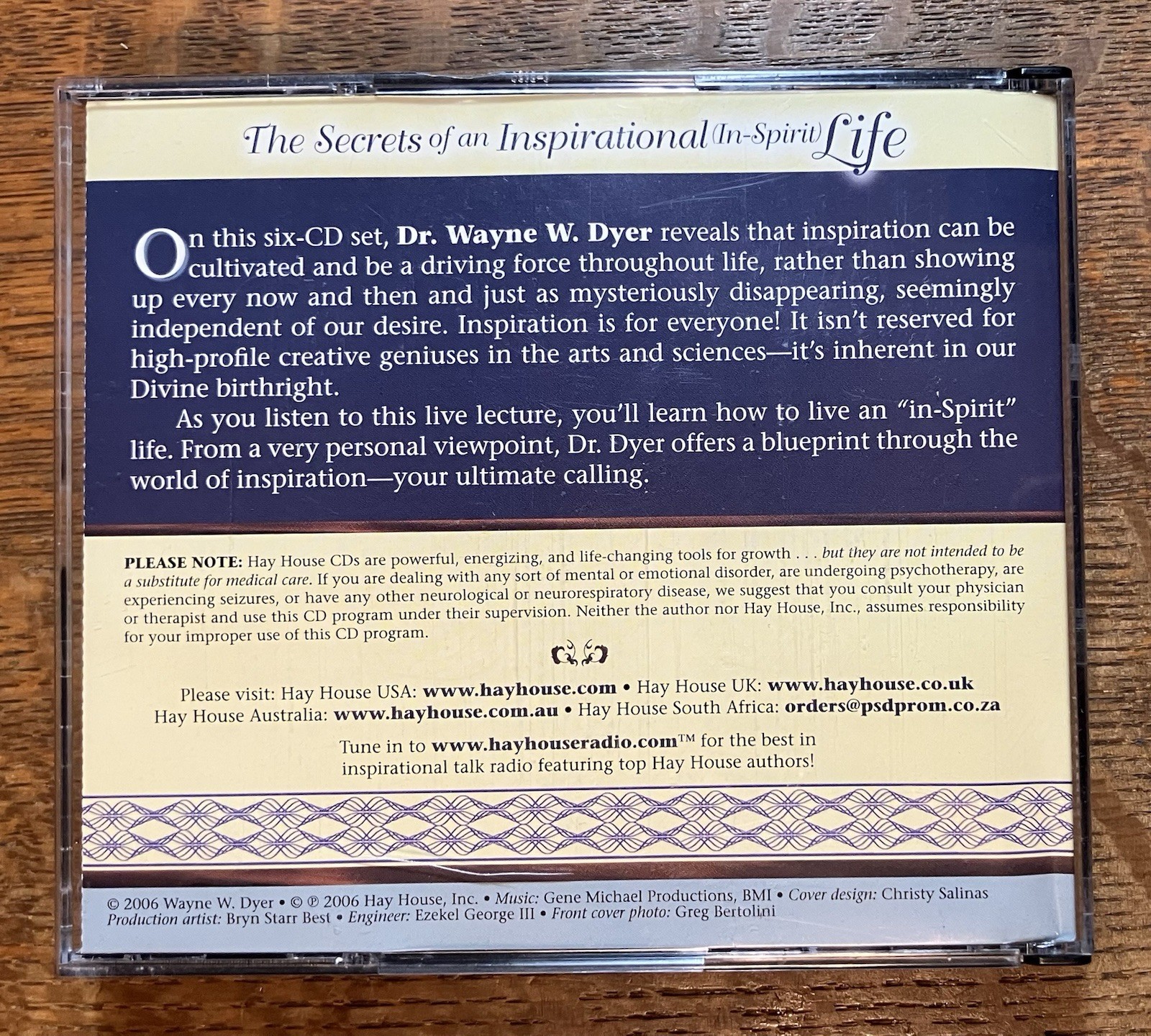 Dr Wayne W. Dyer / Secrets Of An Inspirational Life 6 CD Set / New