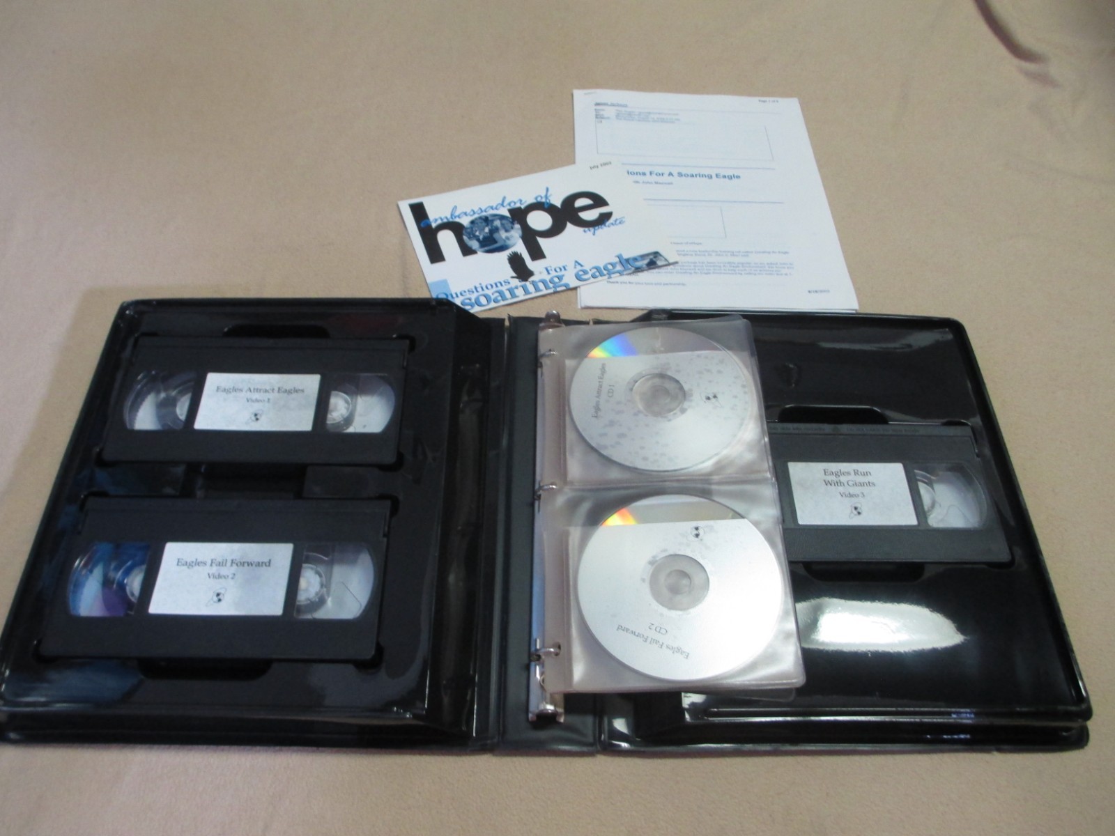 Creating an Eagle Environment, John Maxwell/Goad Family VHS tape & CD set,signed