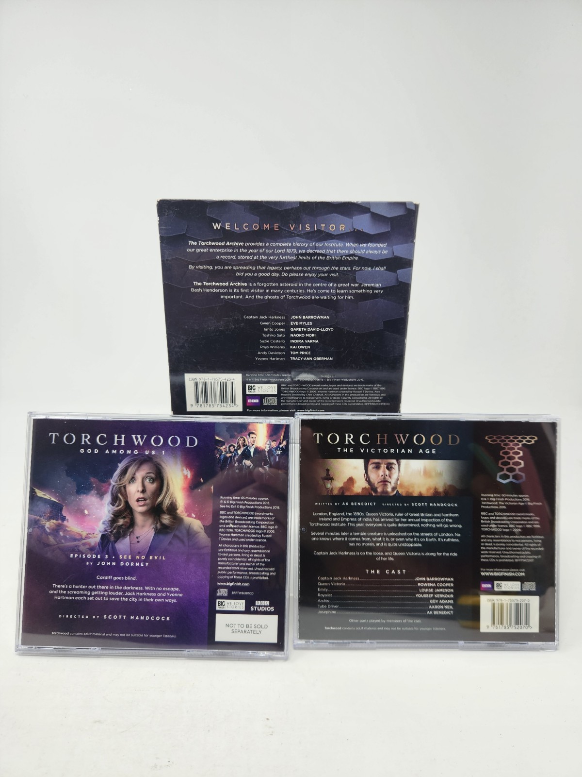 TORCHWOOD Audio CD Lot ARCHIVE Big Finish John Barrowman Victorian God Among
