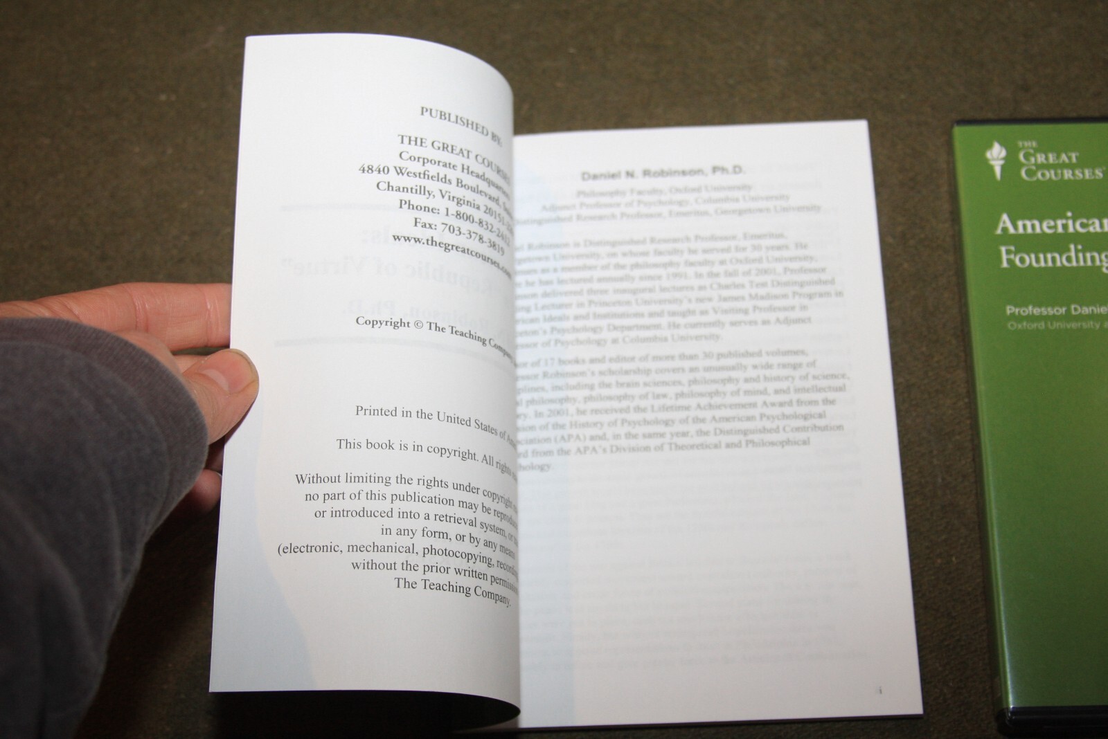 American Ideals: Founding a Republic of Virtue: Great Courses 6 CD Set w/ Book