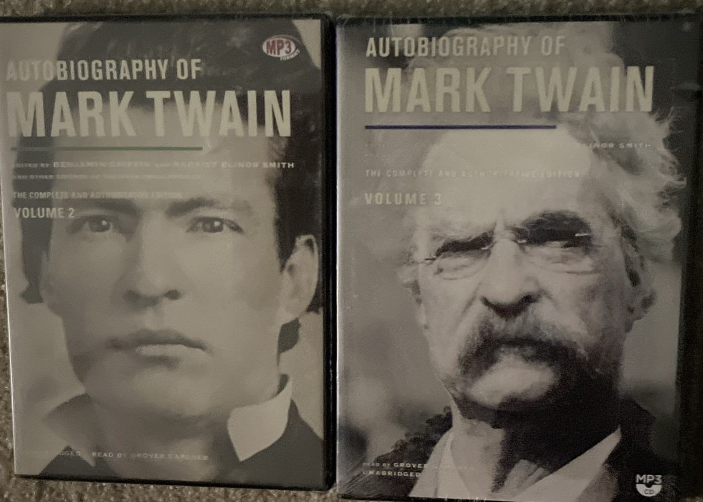 Mark Twain Autobiography Volume 2 & 3 MP3 CD Audiobook Brand New Sealed!
