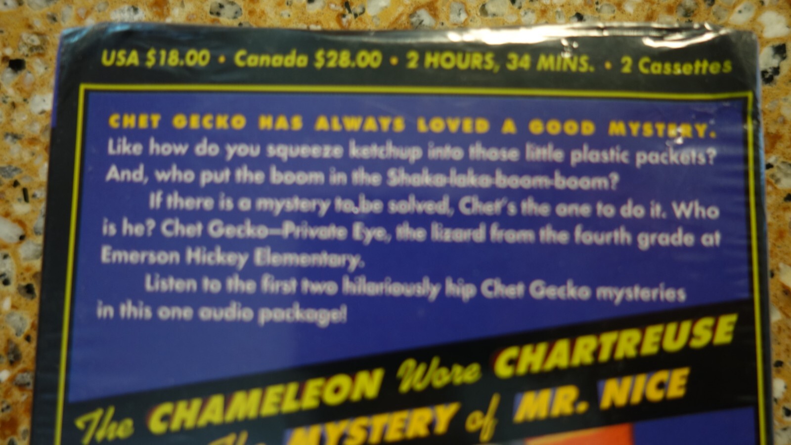 SEALED Chet Gecko — Audiobook — Bruce Hale Jon Cryer — 2 Cassettes YA Unabridged