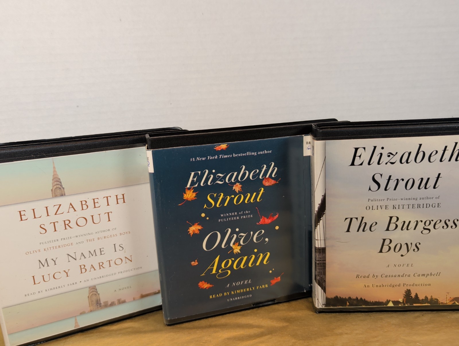 Elizabeth Strout Lot Of 3 Audiobooks Ex-Library CDs Burgess Boys Lucy Barton