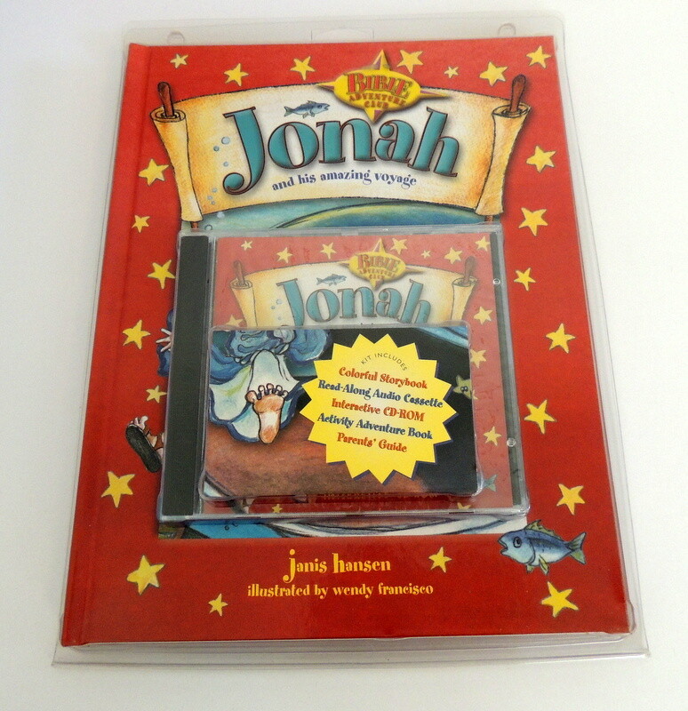 Crossway Books JONAH Bible Adventure Club Book Casette CD-Rom Janis Hansen