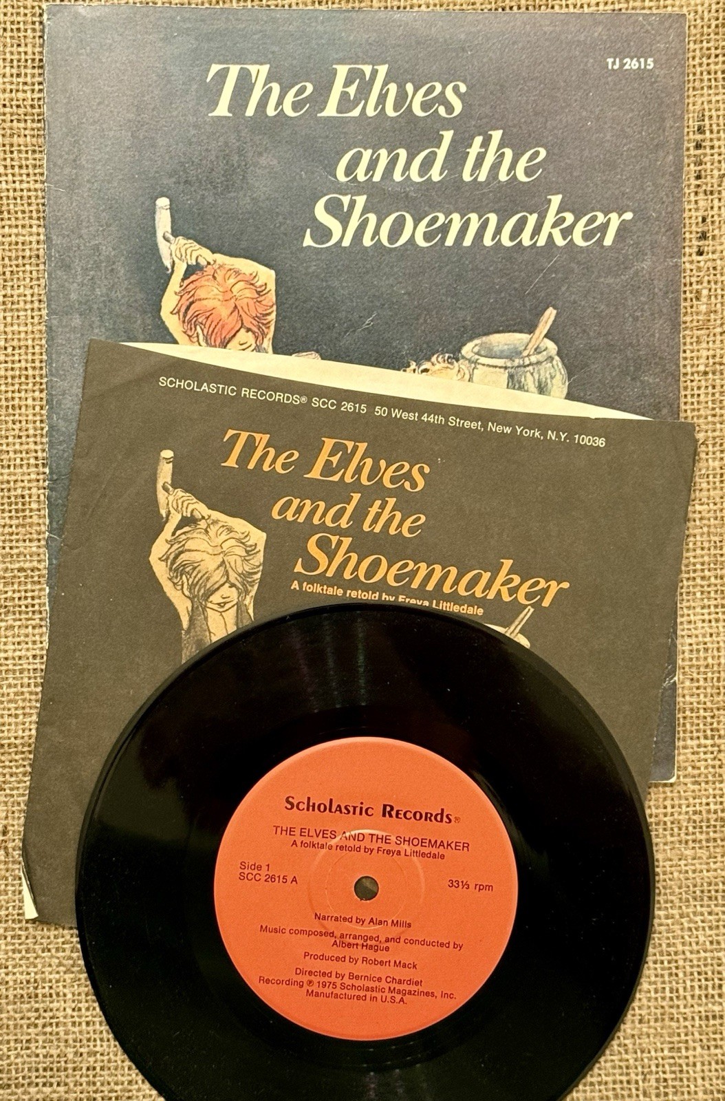 The Elves And The Shoemaker Book Scholastic Records 1975 33 rpm 7″ Vinyl & MORE!