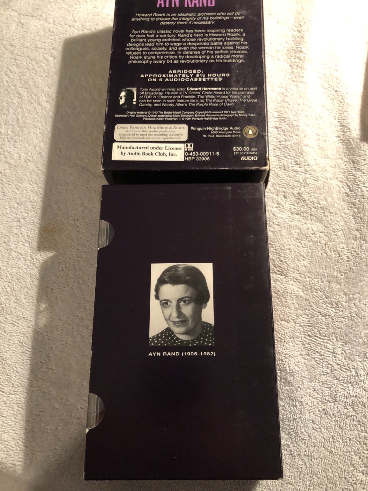 The Fountainhead-Ayn Rand Audio Book on 6 Cassette Tapes Abridged