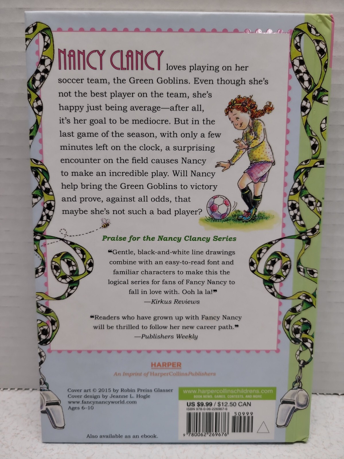 Nancy Clancy Soccer Mania Hardcover By Jane O’Connor 5.5″ x 8.5″