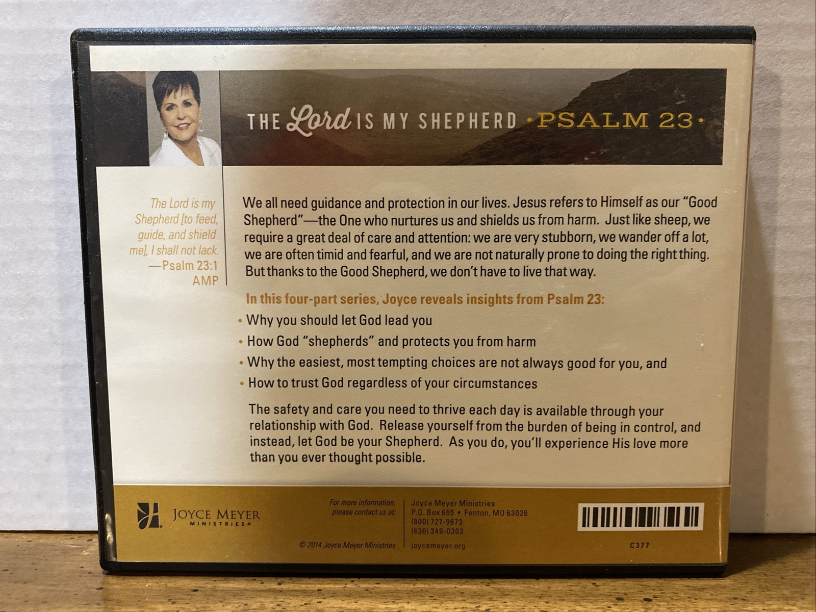 JOYCE MEYER: THE LORD IS MY SHEPHERD PSALM 23 4 CD AUDIO BOOK C377! NEAR MINT!