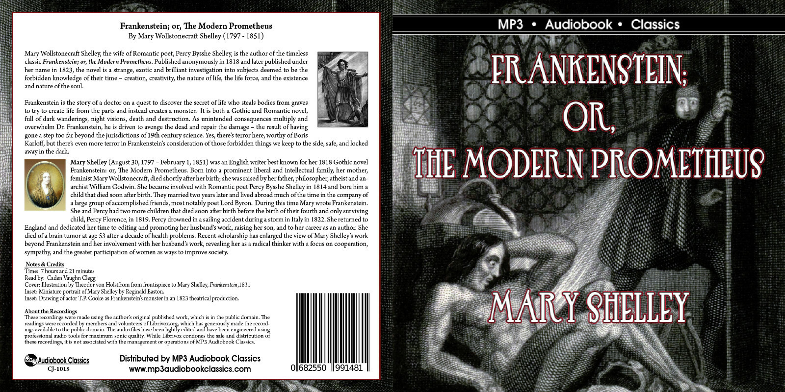 Frankenstein — Unabridged MP3 CD Audiobook in CD jacket