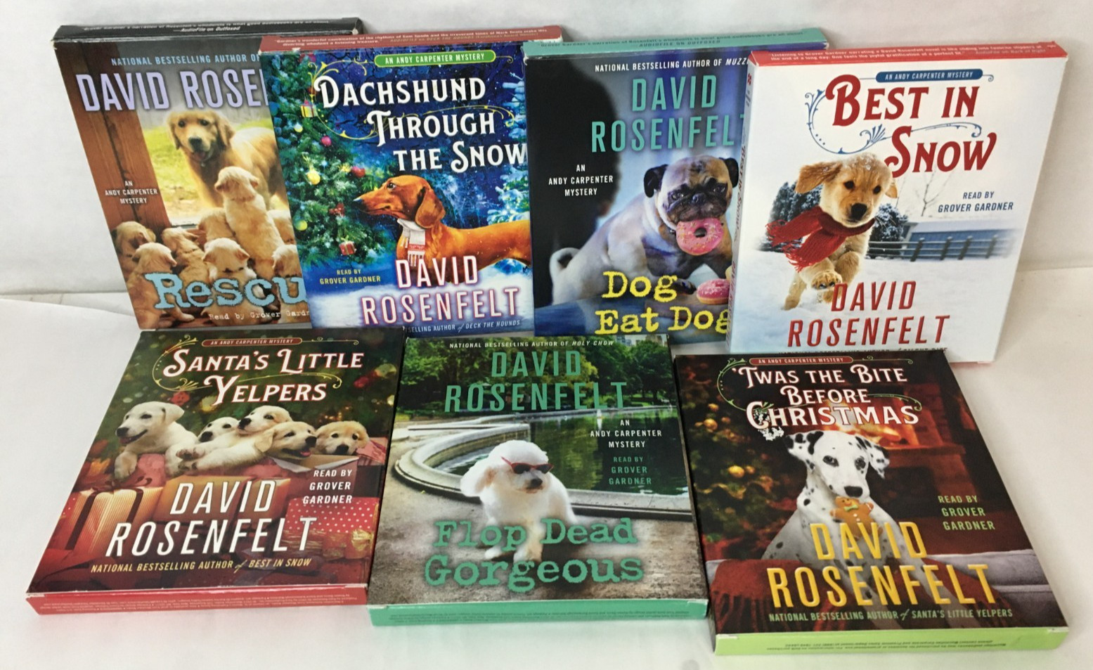Lot of 7 Andy Carpenter Mystery Series by David Rosenfelt Audiobooks CDs Animals