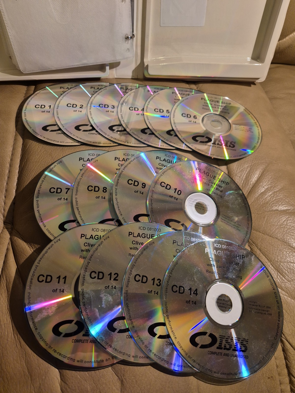 Clive Cussler with Jack Du Brul — Plague Ship 14 Disc Audio Read By Jeff Harding