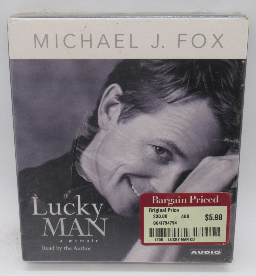 LUCKY MAN — A MEMOIR 5 -DISC CD AUDIOBOOK BY MICHAEL J. FOX, PARKINSON’S DISEASE