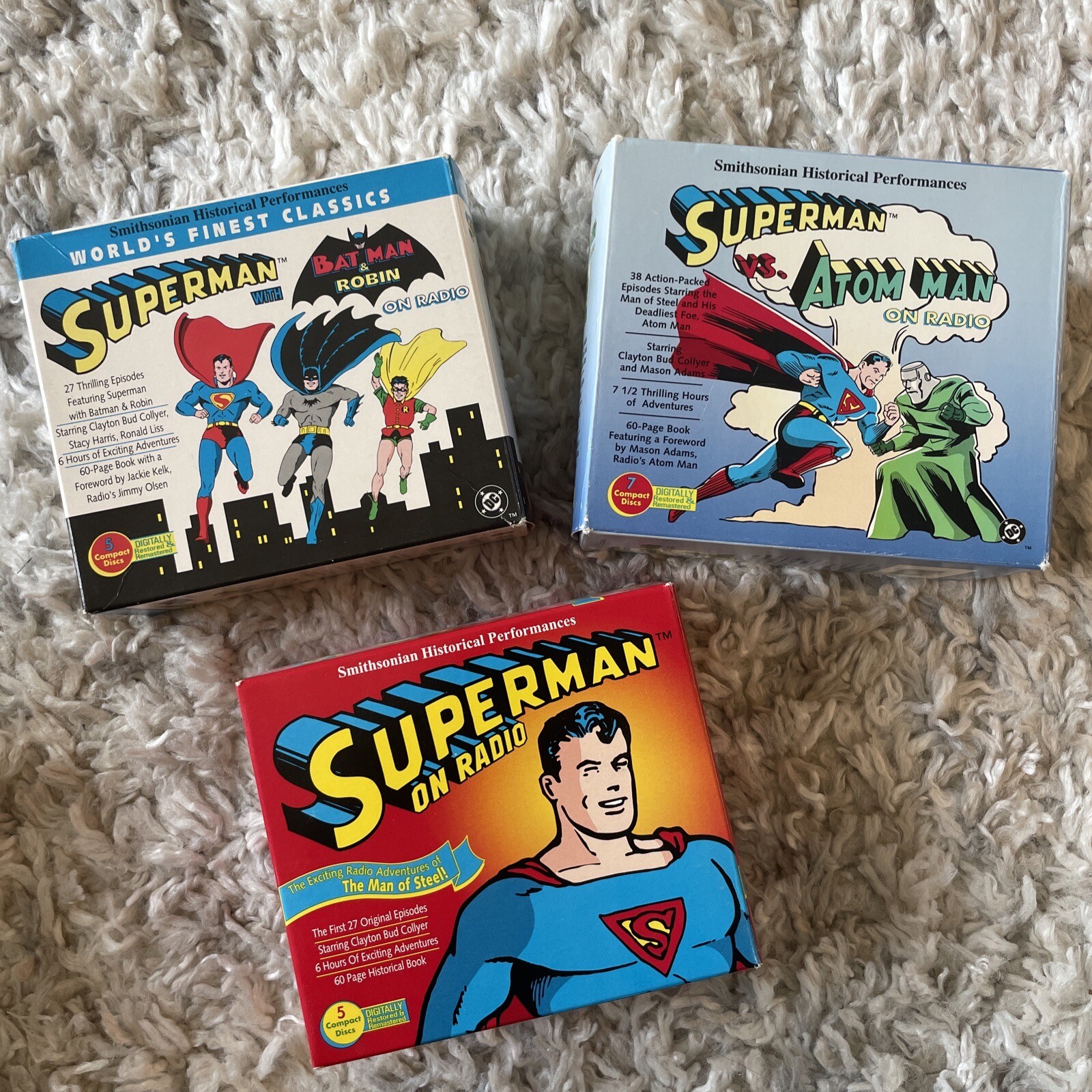 Superman with Batman & Robin on Radio (5-disc CD set and Book) Smithsonian Atom