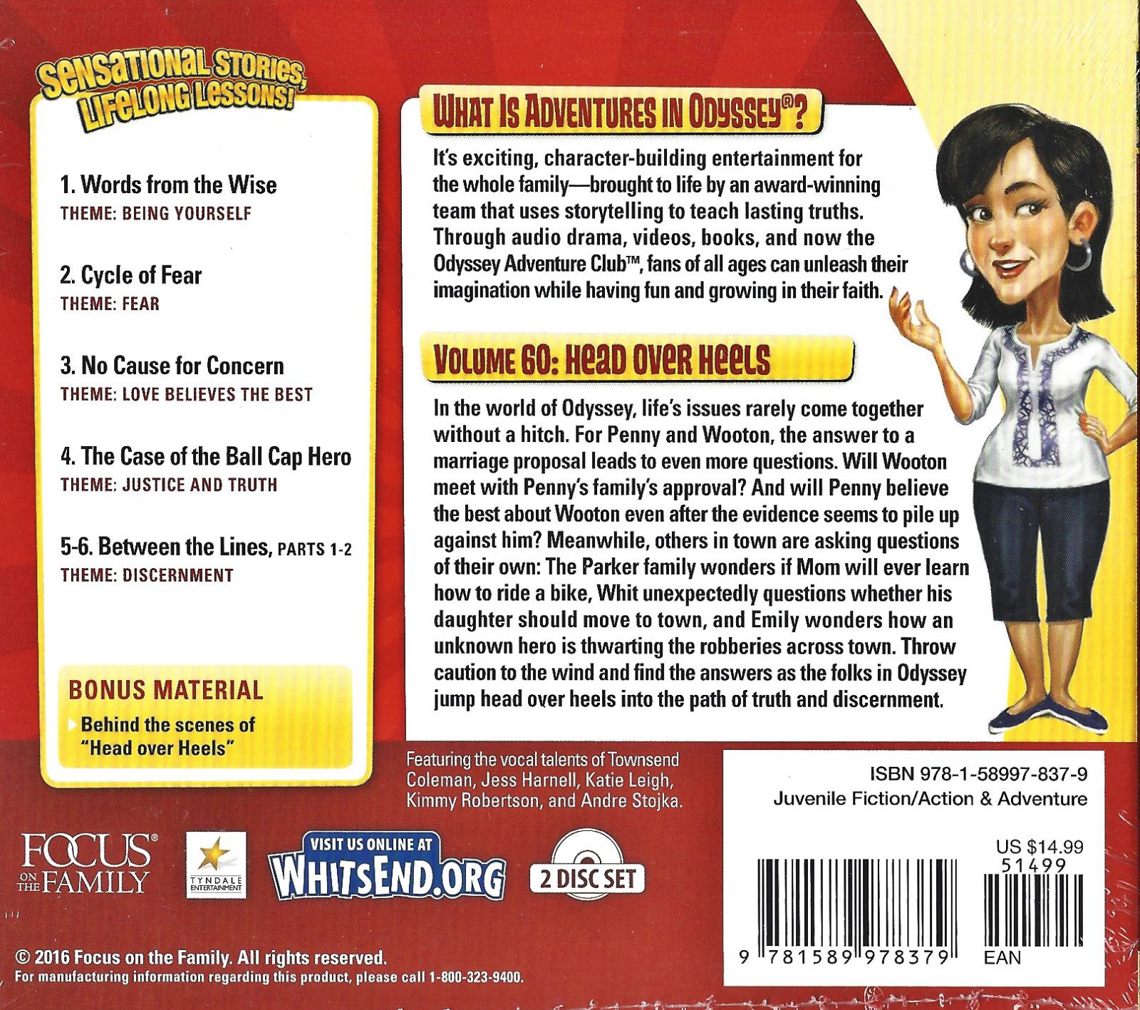 NEW Head Over Heels Adventures and Odyssey Volume 60 Audio CD Unabridged Drama