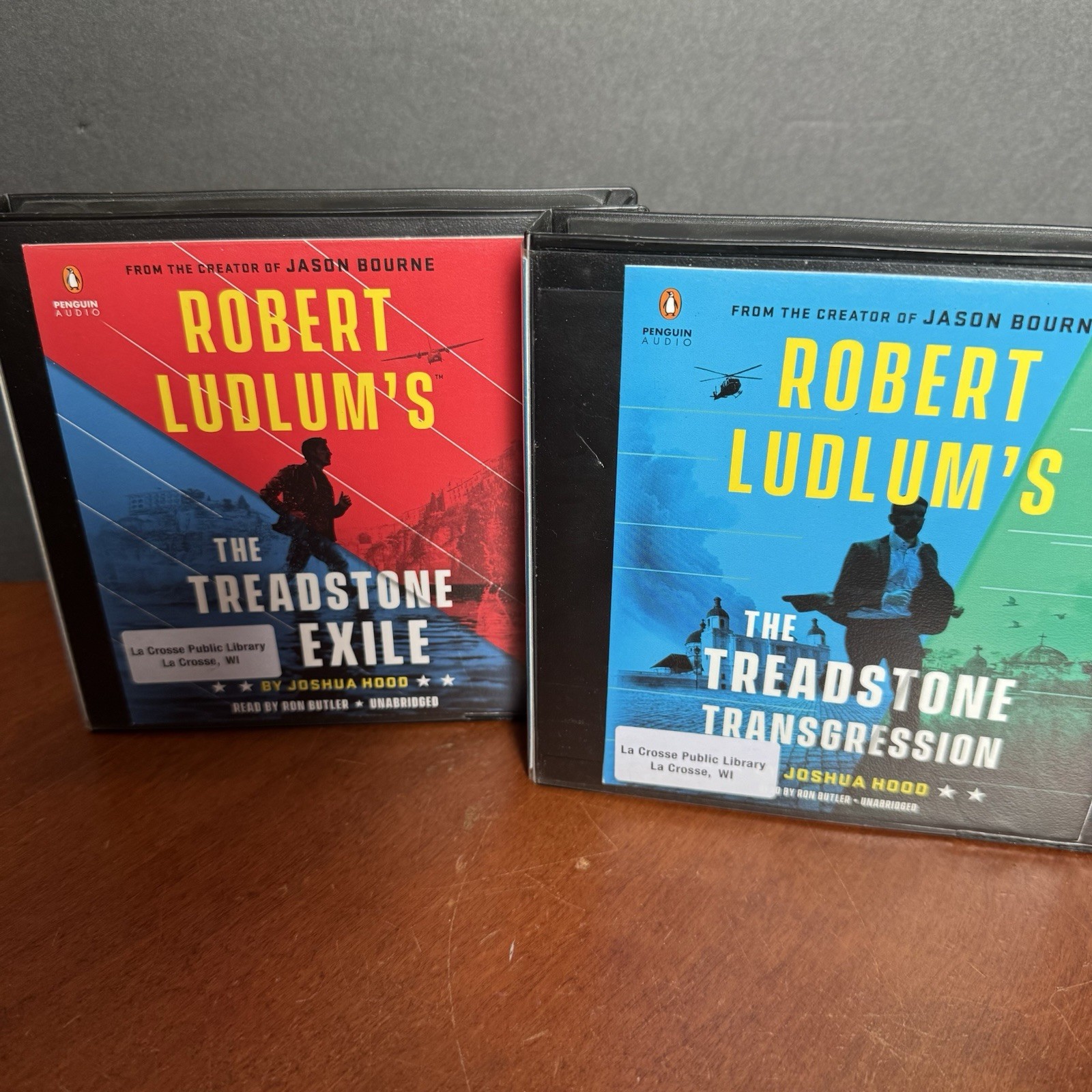 Lot: 2 Joshua Hood Audio Book CD Robert Ludlum’s Treadstone Exile Transgression