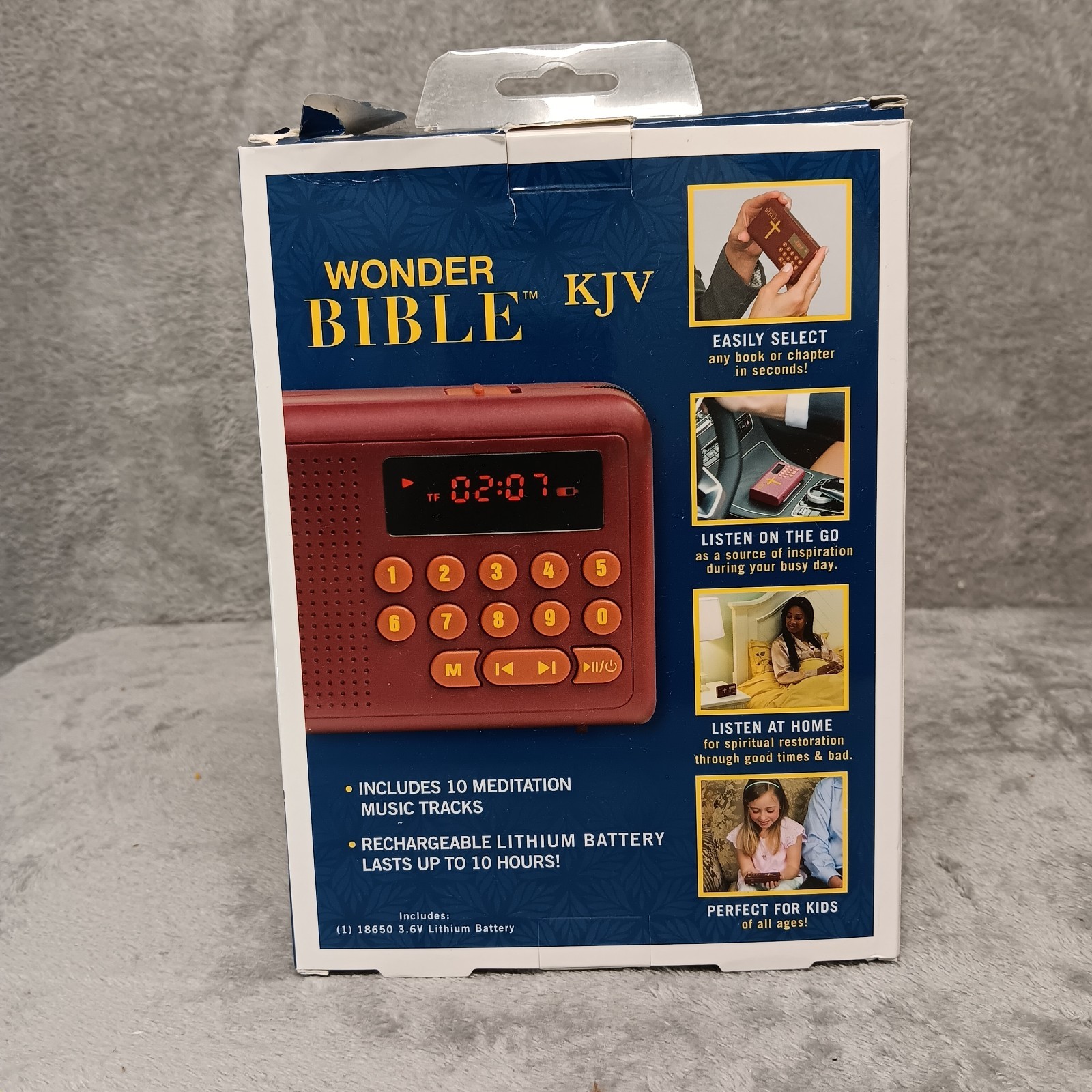 Wonder Bible KJV King James Version Audio Bible Player Rechargeable NOB TESTED