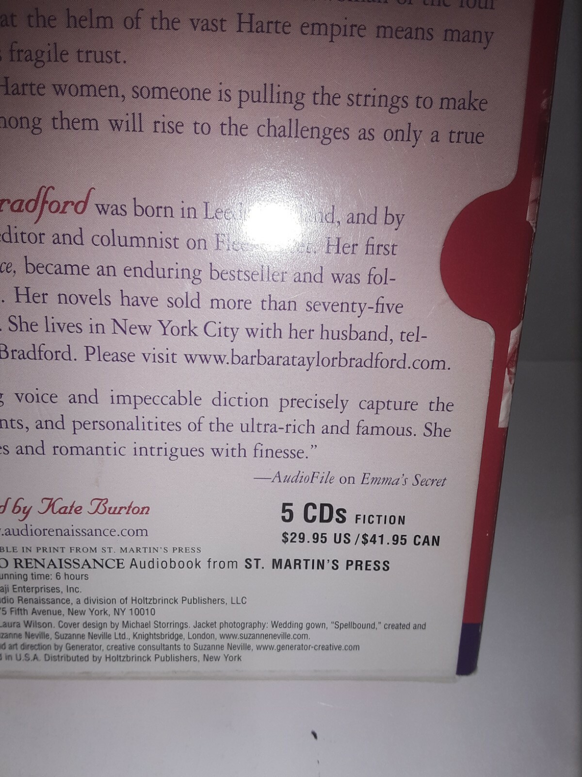 Unexpected Blessings 5 by Barbara Taylor Bradford (2005, CD, Abridged),Pre-Owned