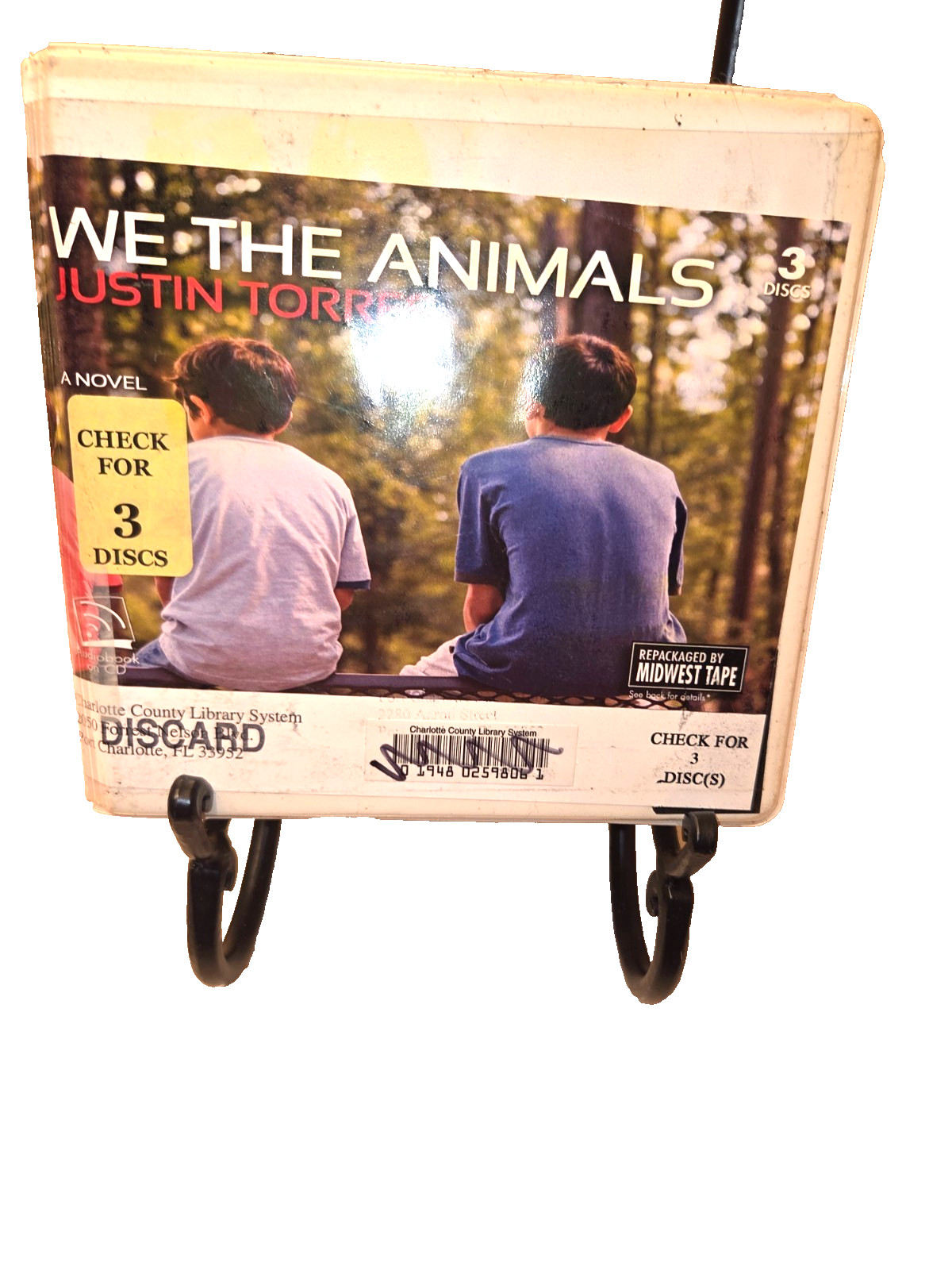 We The Animals (Audio book, 2011) Justin Torres, 3 cd set, Unabridged