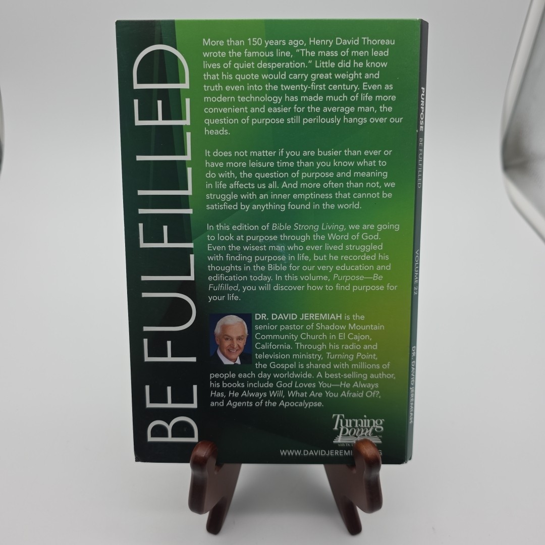 Bible Strong Living Library Volume 22 Purpose Be Fulfilled David Jeremiah Set