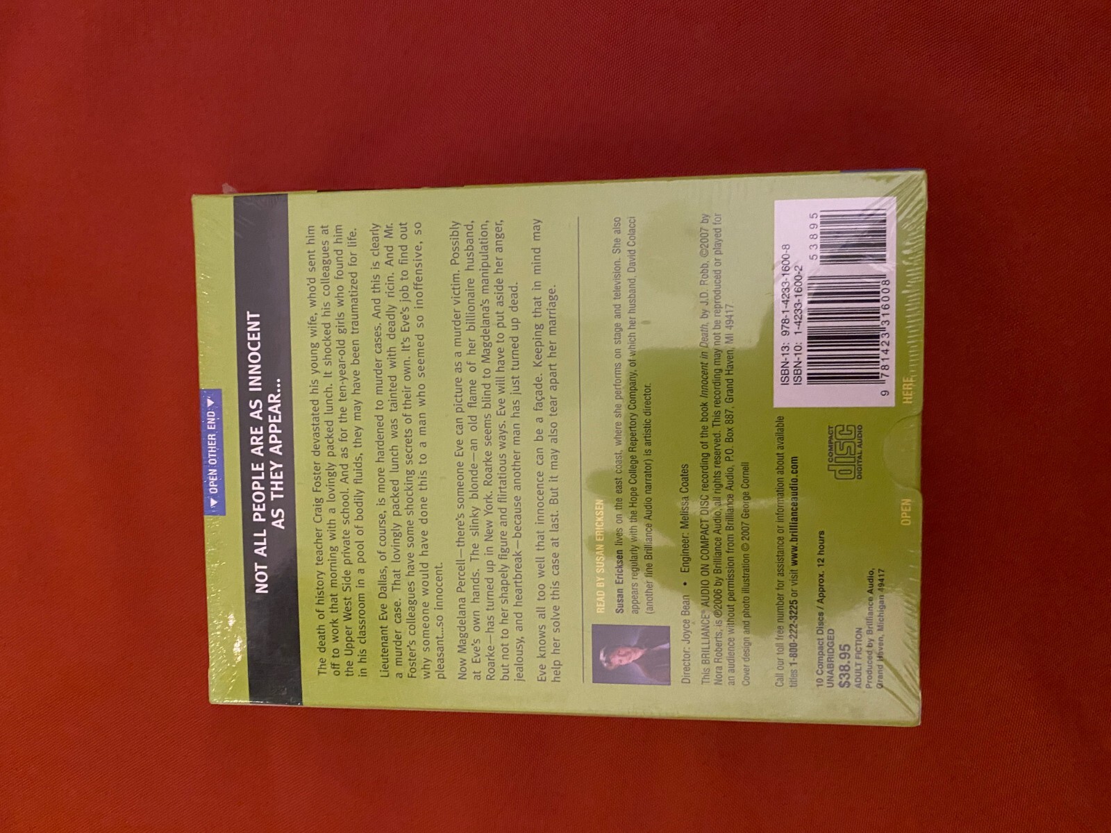 Innocent in Death by J. D. Robb (2007) – audiobook on 10 CDs – Like New, sealed